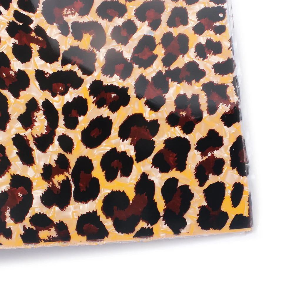 Guitar Pick guard Material, Leopard Print 3 Ply Pickguard Material Guitar Pickguard Material Sheet 11.6x17 Inch Black Pearl - Image 5