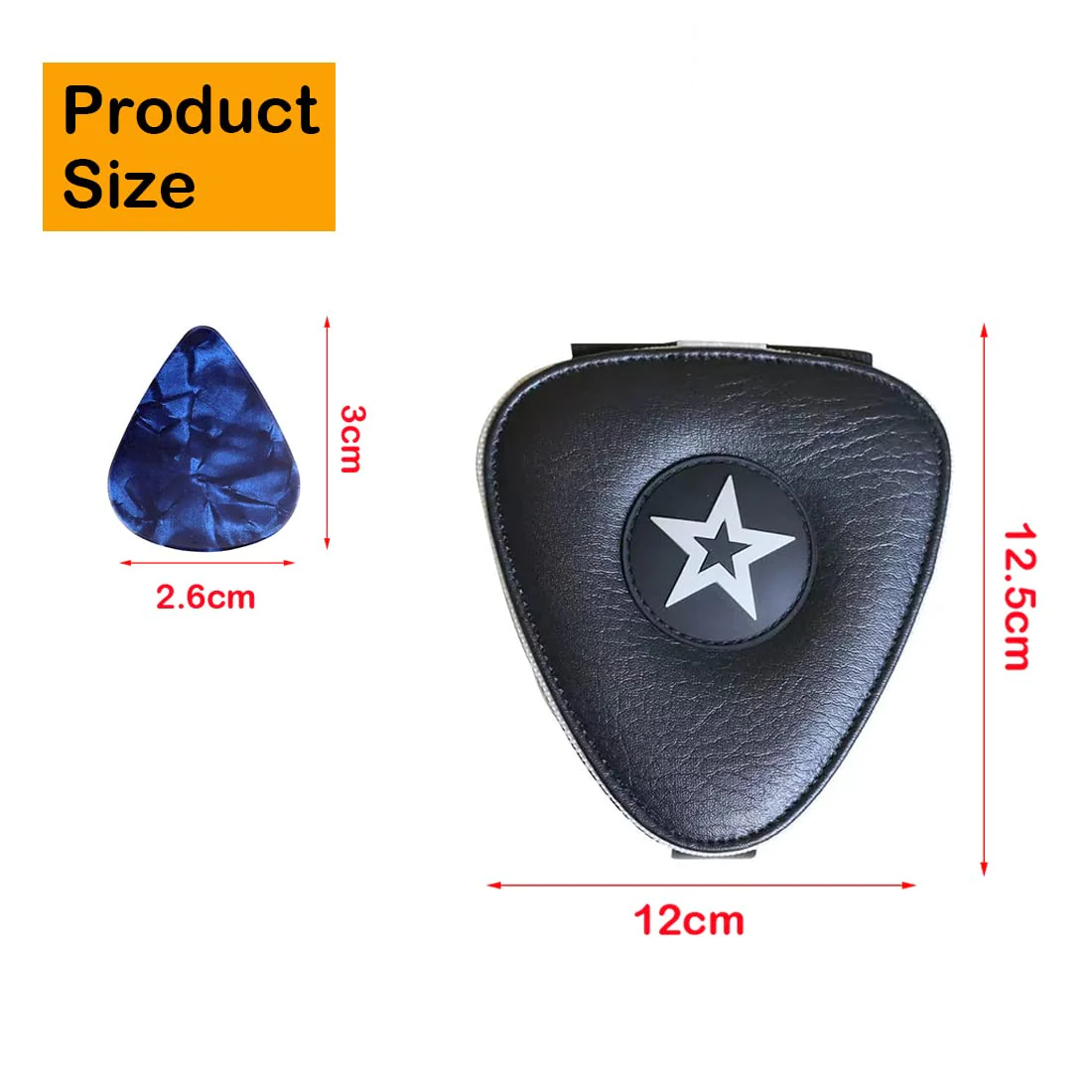 Guitar Pick Holder Case Bag with 24pcs Acoustic Electric Guitar Colorful Picks, Variety Pack Mixed Thickness Picks 0.46mm/ 0.71mm/ 0.96mm + Little Picks Holder Set - Image 5