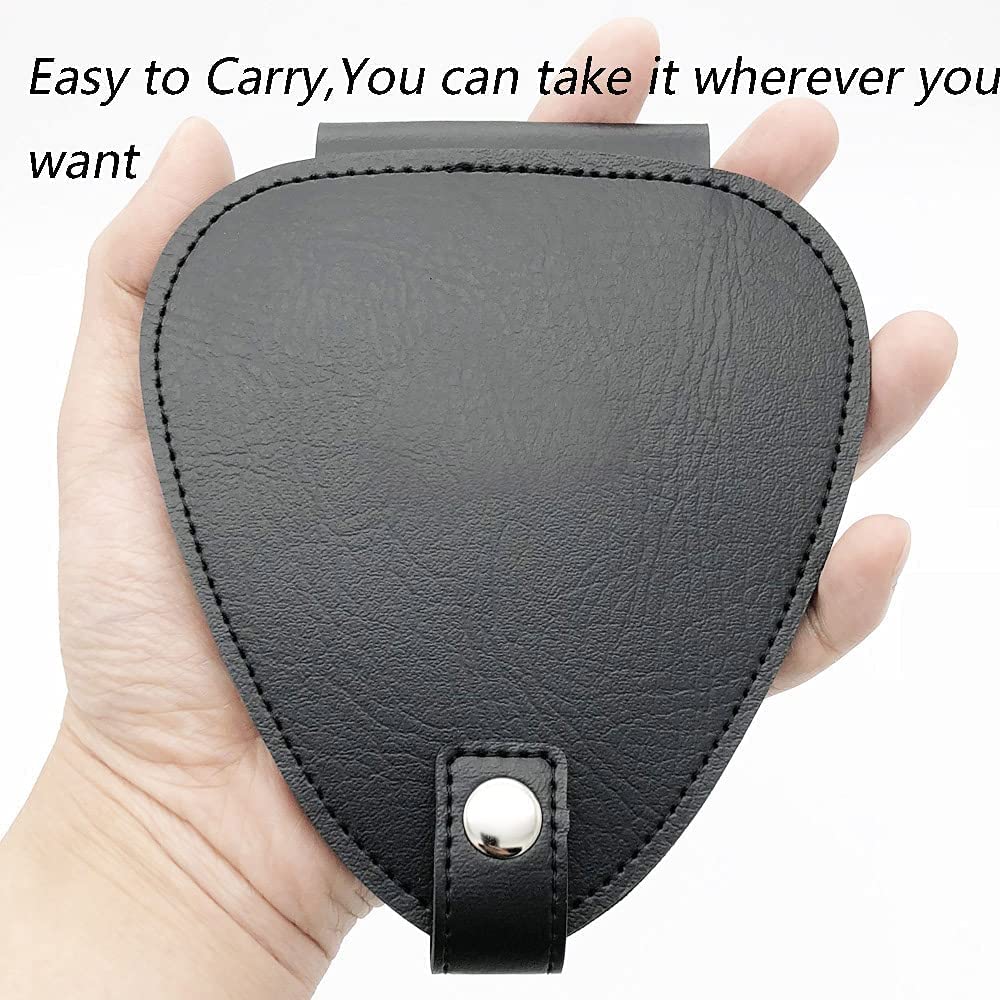Guitar Pick Holder Case with 22pcs for Acoustic Electric Guitar, Variety Pack Picks Storage Pouch Box, PU Leather Guitar Plectrums Bag, Gift for Guitar Players (Case Only) - Image 4