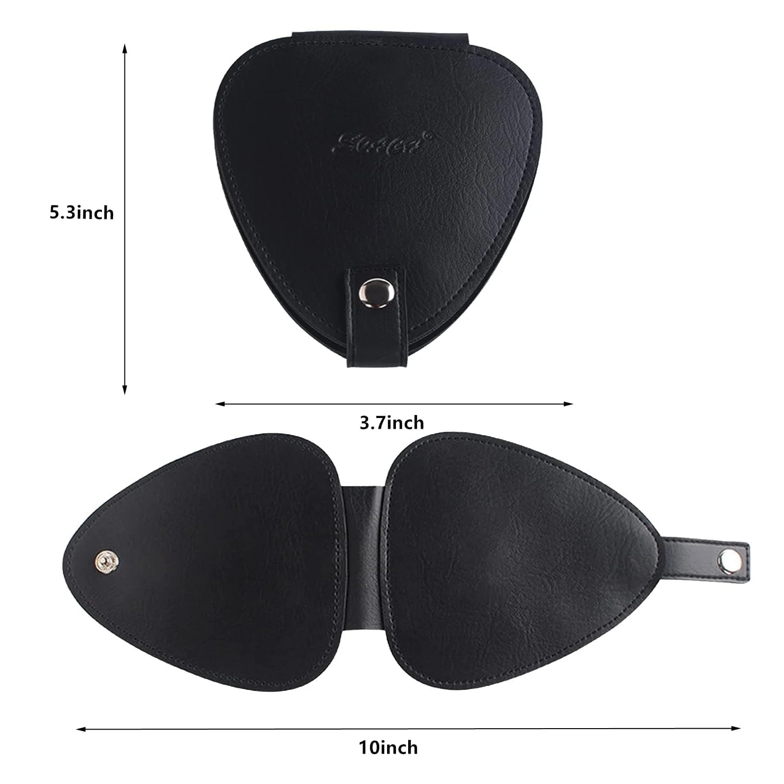 Guitar Pick Holder Case with 22pcs for Acoustic Electric Guitar, Variety Pack Picks Storage Pouch Box, PU Leather Guitar Plectrums Bag, Gift for Guitar Players (Case Only) - Image 5