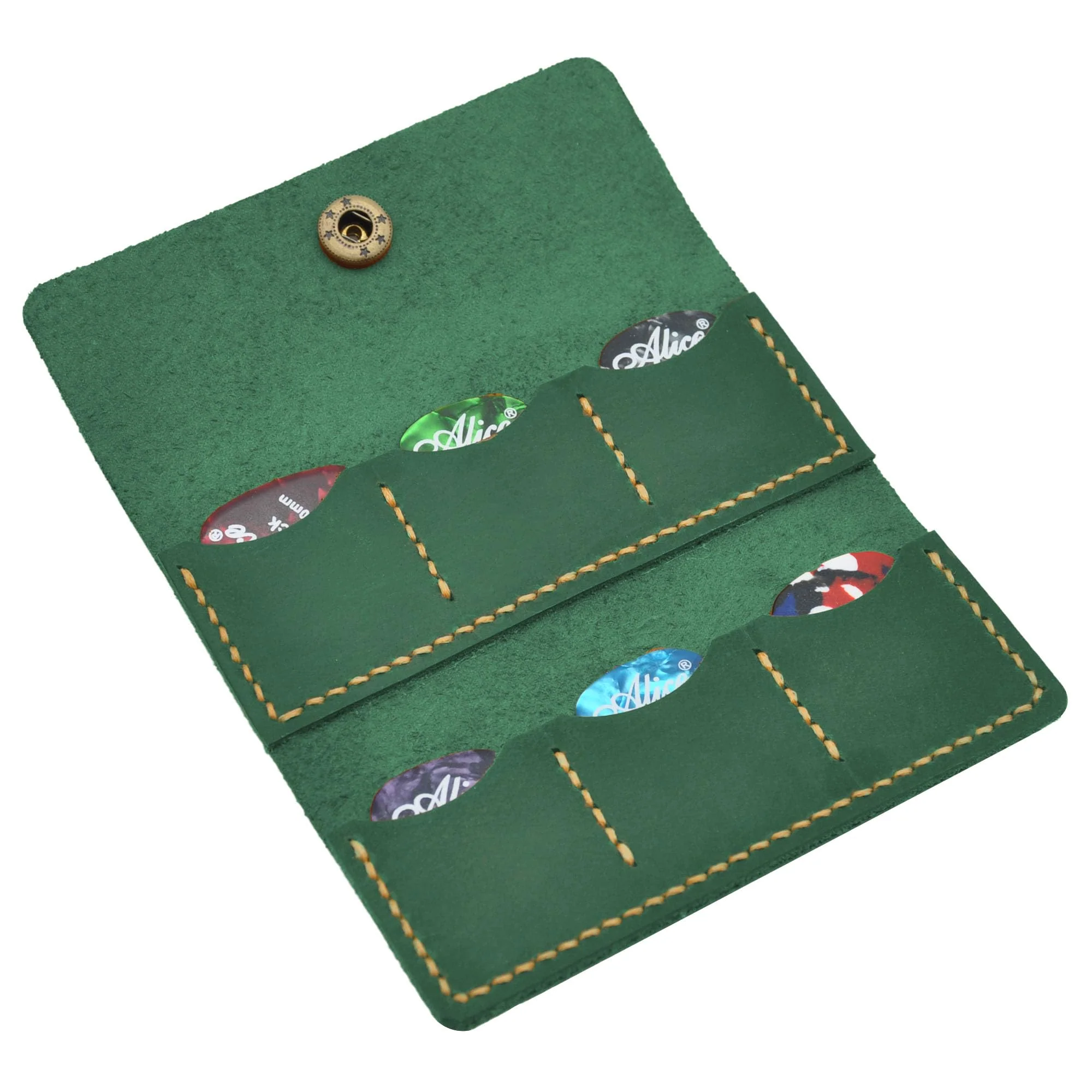 Guitar pick holder leather,Guitar pick holder gift,Leather guitar pick case,Gift for guitarist (Black) Black - Image 7
