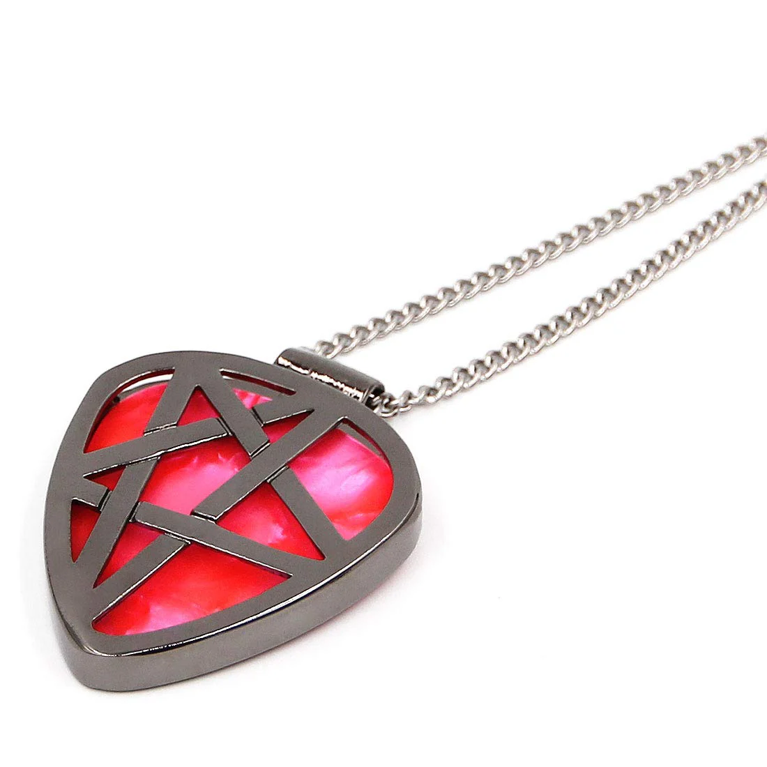 Guitar Pick Holder Necklace for Guitarists/Guitar Picks Keeper Storage Pendant Necklace Stainless Steel Music Lovers Musicians Gifts… (Metal Black, Star) Metal Black - Image 4