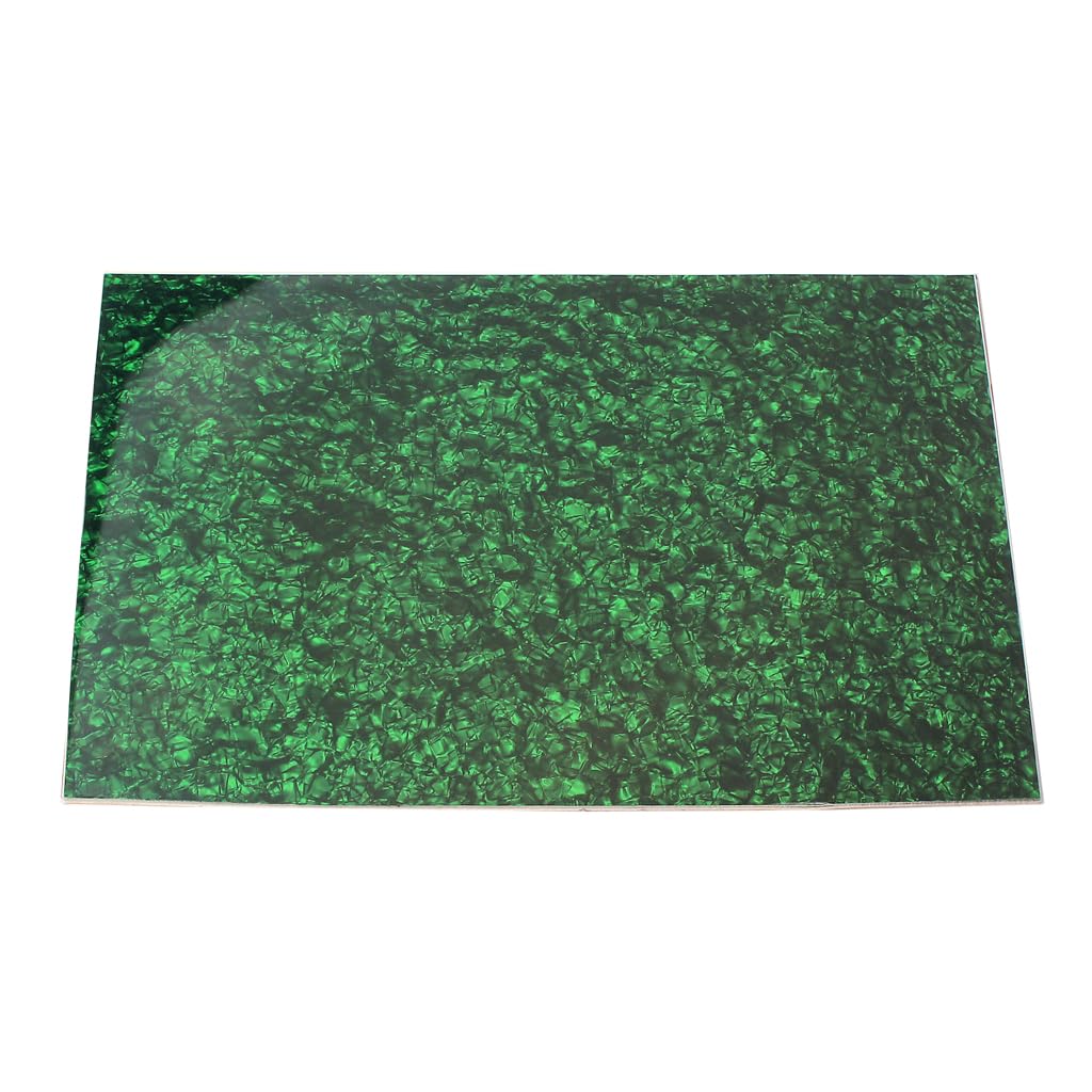 Guitar Pickguard Material, Green pearl Pickguard Material 3 Ply 11.6x17 Inch,Electric/Acoustic Guitar Pick-guard Material Sheet Pearl - Image 2