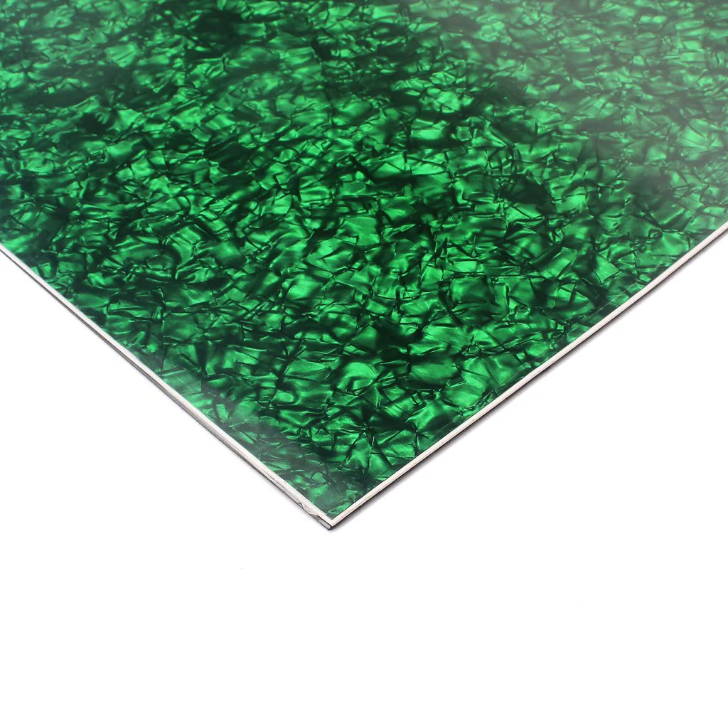 Guitar Pickguard Material, Green pearl Pickguard Material 3 Ply 11.6x17 Inch,Electric/Acoustic Guitar Pick-guard Material Sheet Pearl - Image 3