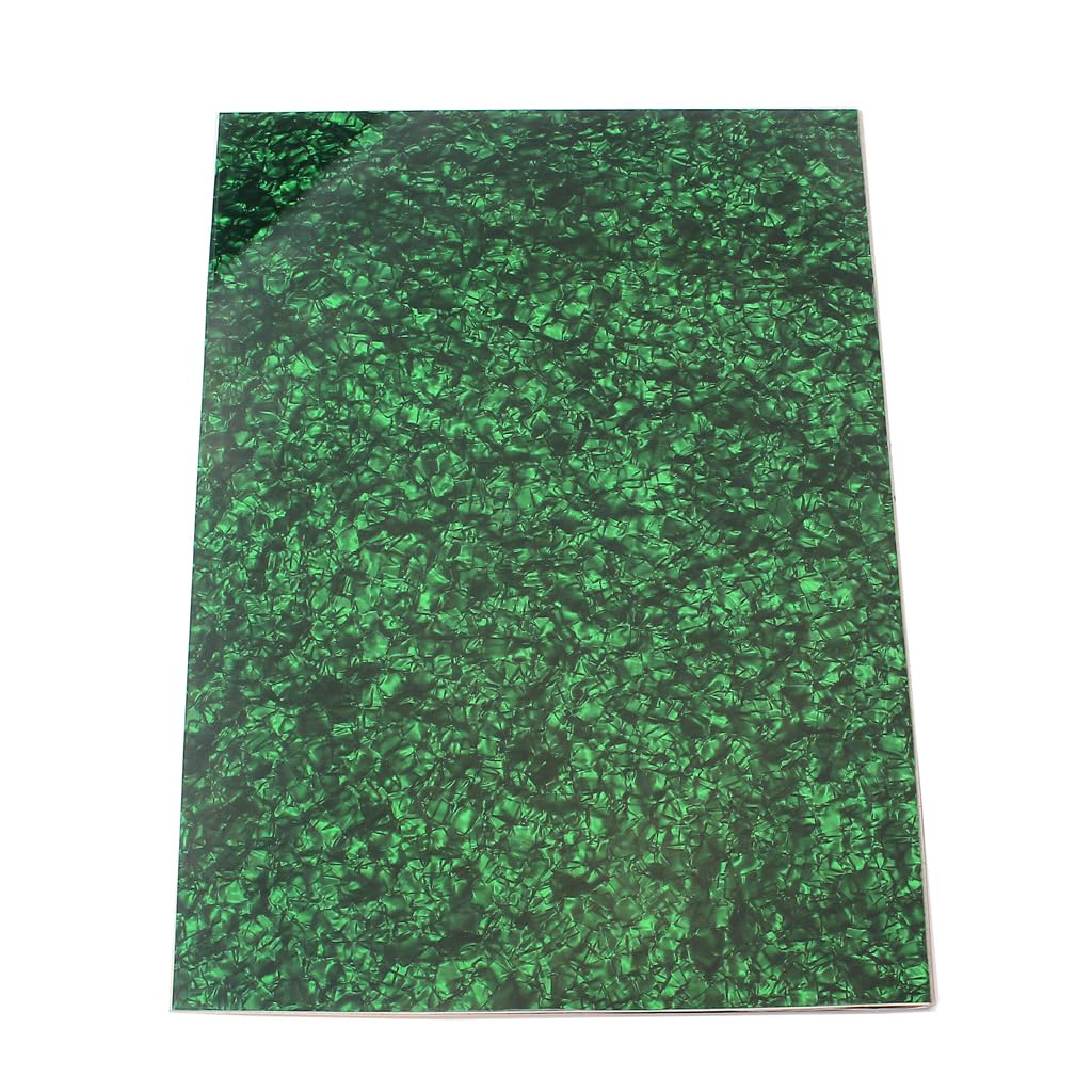 Guitar Pickguard Material, Green pearl Pickguard Material 3 Ply 11.6x17 Inch,Electric/Acoustic Guitar Pick-guard Material Sheet Pearl - Image 5