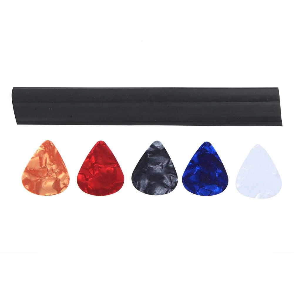 Guitar Picks Holder Clamp Clip Rubber Microphone Stand Pickholder with 5Pcs Picks for Guitar Accessory - Image 8