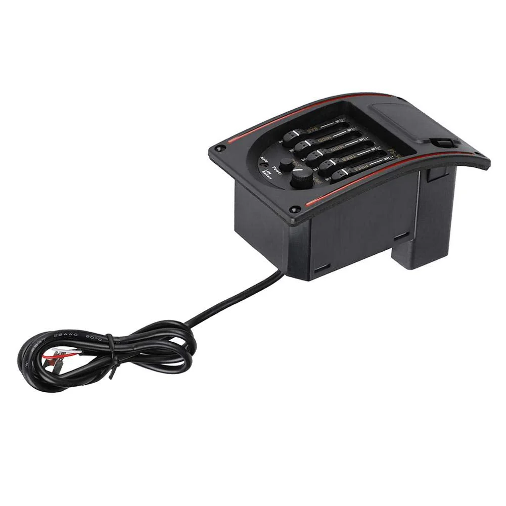 Guitar Pickup, 5 Band Acoustic Electric Digital Equalizer Pickup Tuner with LCD display for Guitar - Image 2