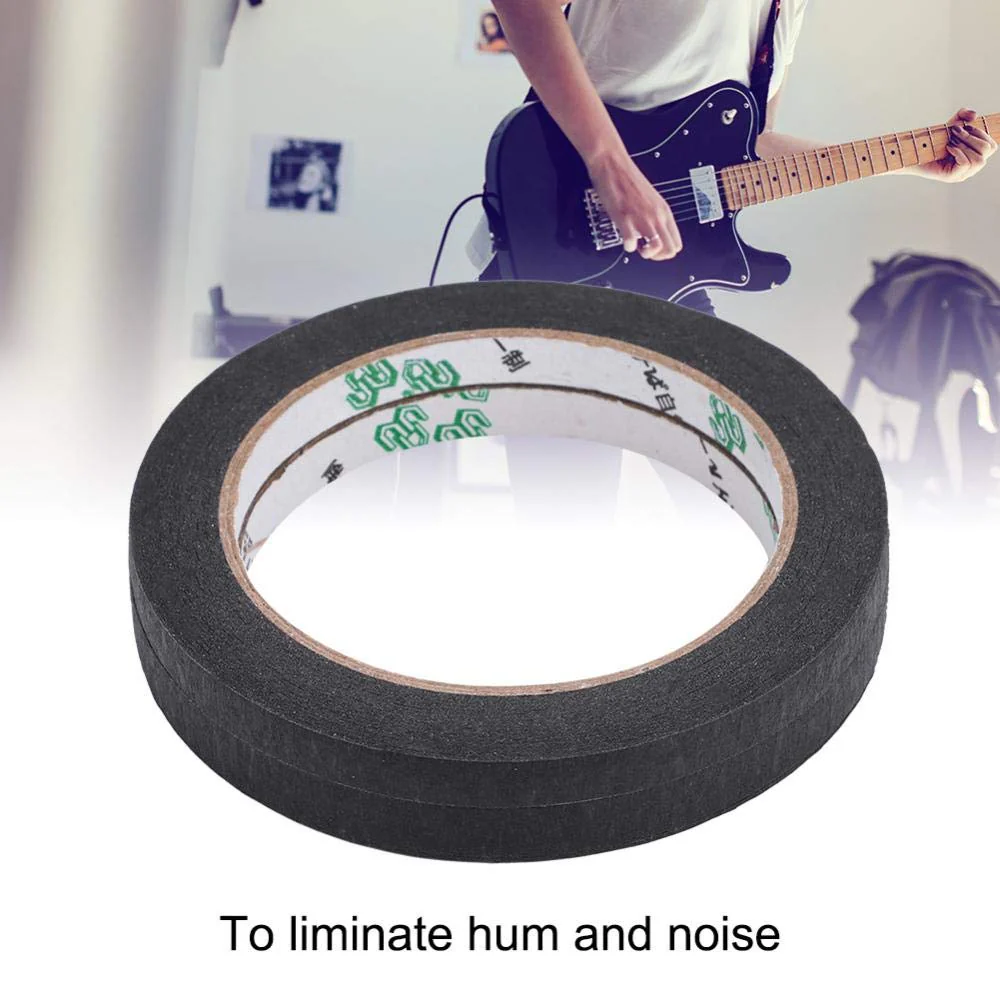 Guitar Pickup Accessories Insulated Tape Band Adhesive, Guitar Parts Black Textured Paper Pickup Tape for guitar pickups, 2pcs guitar pickup tape cloth - Image 3