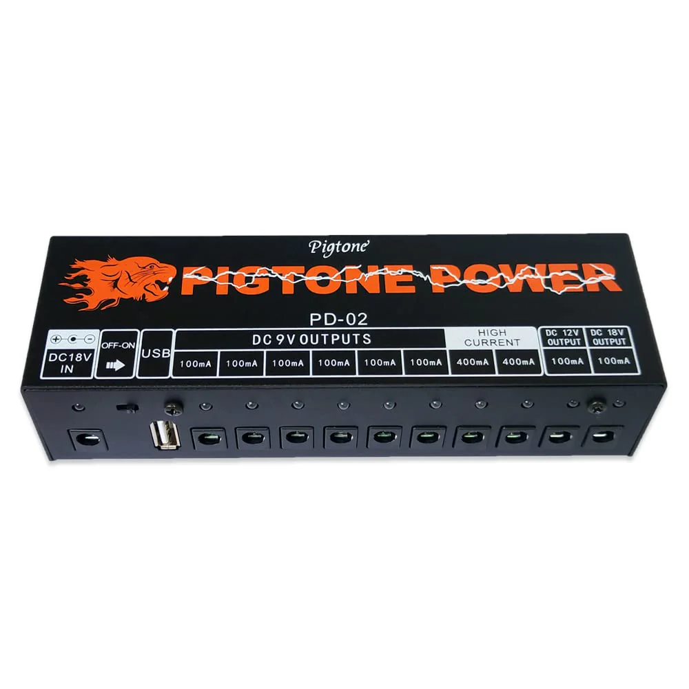 Guitar Power Supply 10 Isolated DC Output for 9V/12V/18V Effect Pedal PD-02 with USB (5V2A) - Image 2