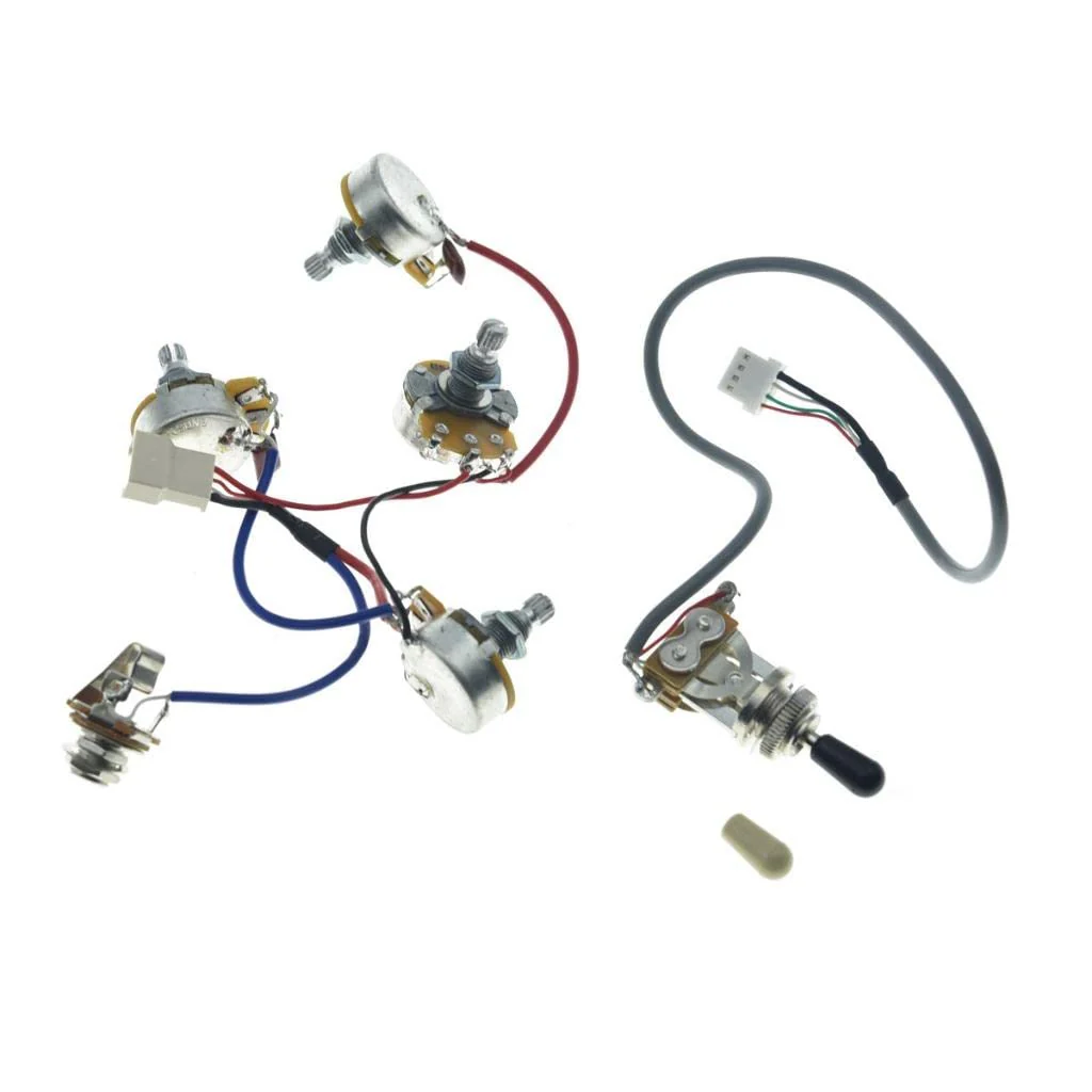 Guitar Prewired Wiring Harness Humbucker Solderless Wiring Harness 2V2T with 500K Pots and 3 Way Toggle Switch For LP Les Paul Standard Series For LP Standard Series - Image 3