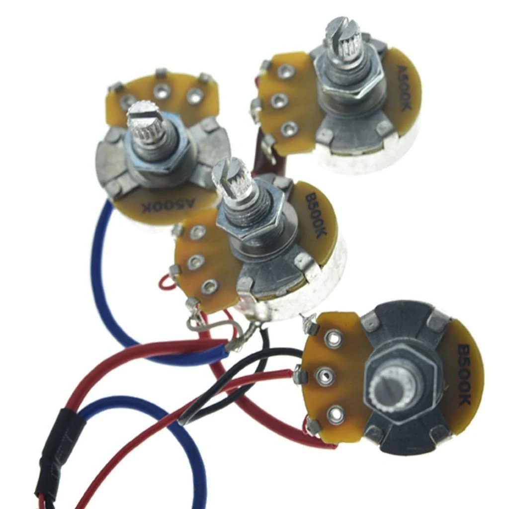 Guitar Prewired Wiring Harness Humbucker Solderless Wiring Harness 2V2T with 500K Pots and 3 Way Toggle Switch For LP Les Paul Standard Series For LP Standard Series - Image 4
