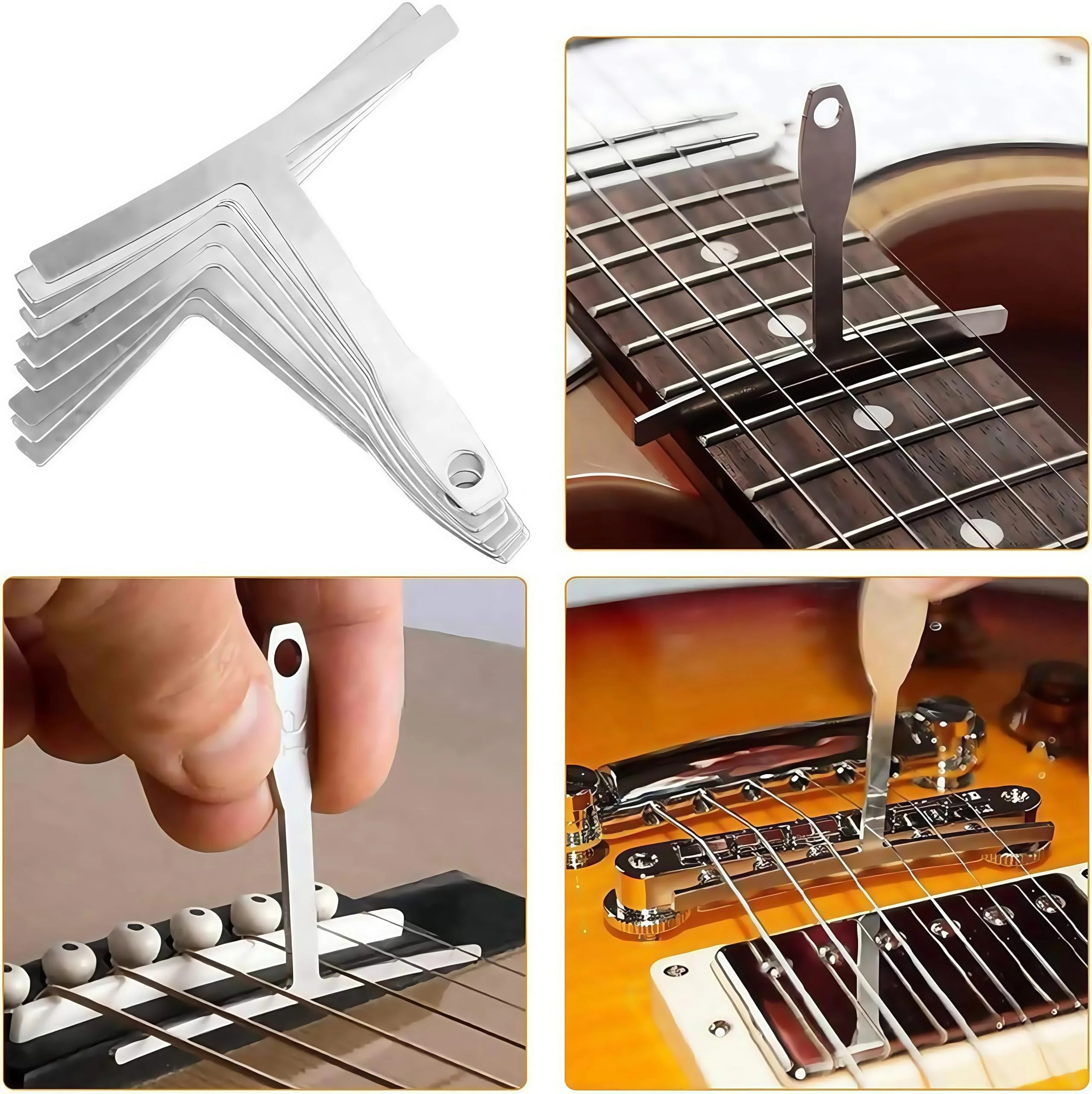 Guitar Repairing Maintenance Tool Kit 72Pcs Guitar Repair Kit Including Guitar Strings, Plectrums, Bridge, Guitar Code For Acoustic Electric Guitar Bass Ukulele - Image 6