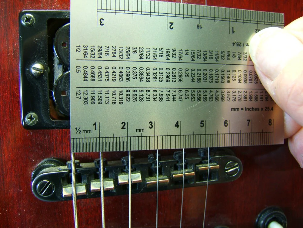 Guitar Set Up Tool Combo. 5mm + 4mm Ball End, Martin, Takamine Truss Rod Wrenches and String Action Gauge - Image 6
