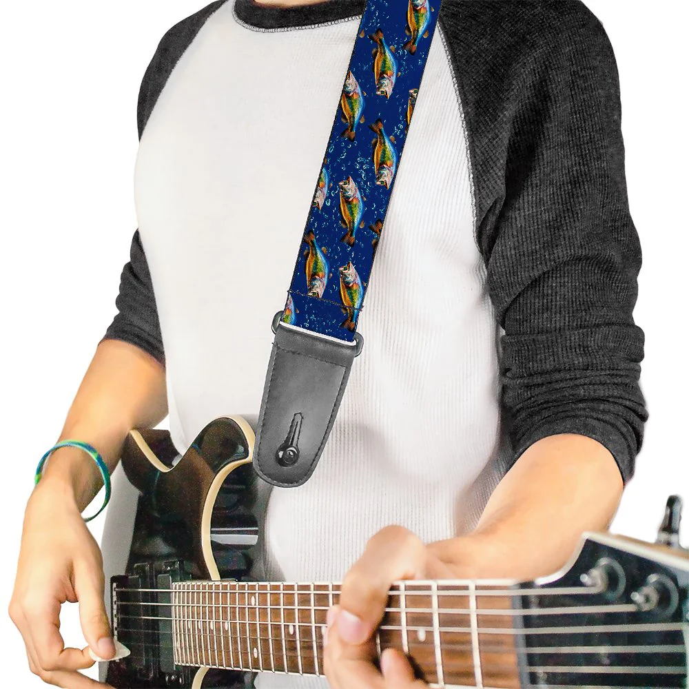 Guitar Strap Bass Fish Water Bubbles 2 Inches Wide - Image 2