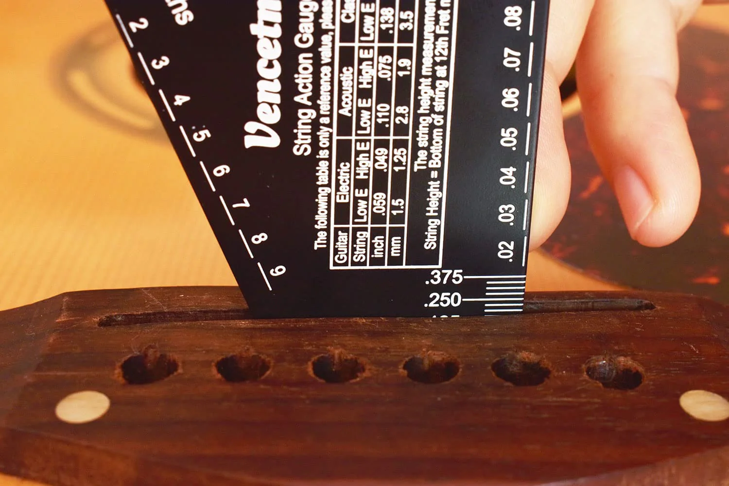 Guitar String Action Gauge, String Height Ruler, Guitar Fret Rocker, Fret Leveling Guide, Buzzing Fret Catcher, 1mm Thickness, Laser Etching, High Precision Graduations,Luthier Tools - Image 7