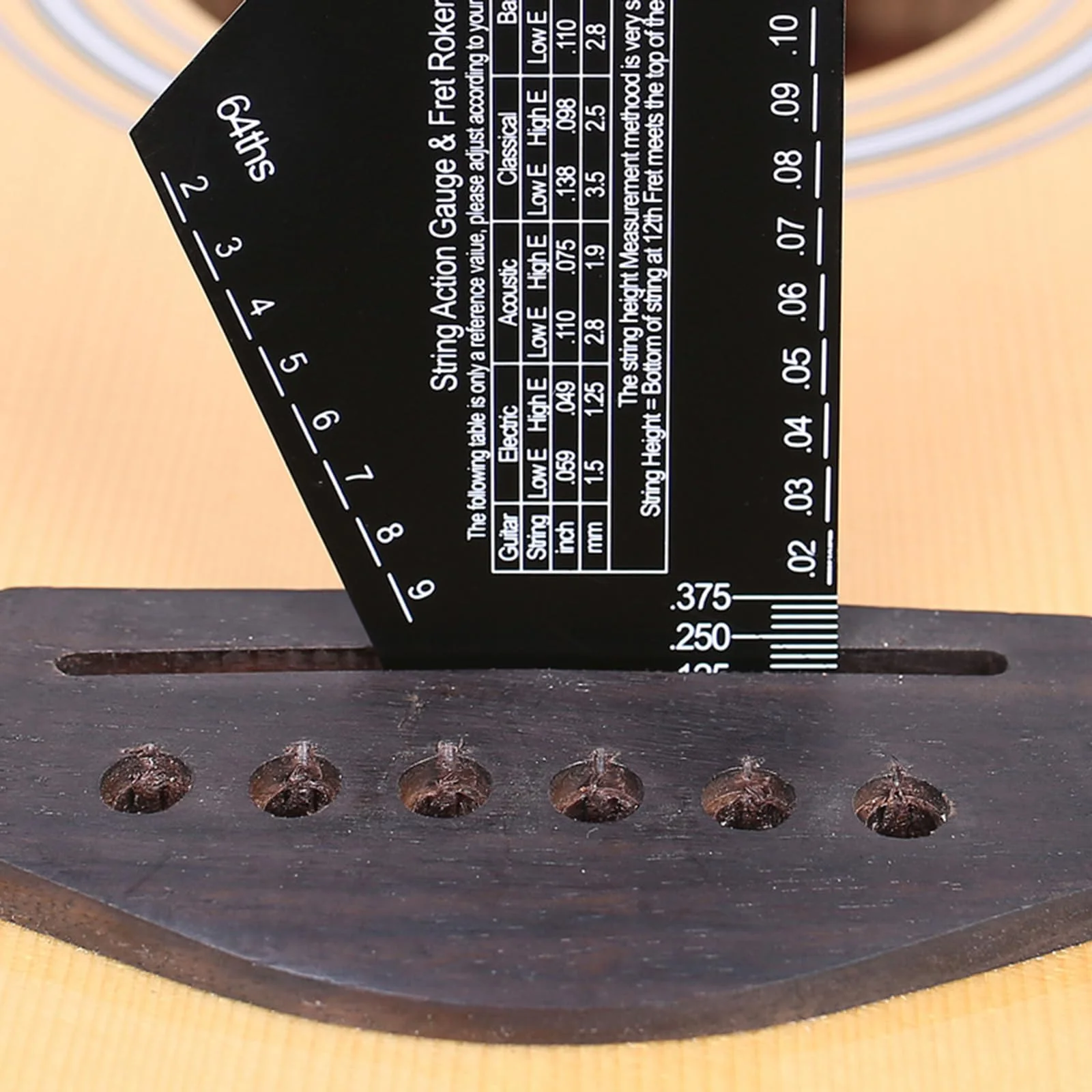 Guitar String Action Gauge String Height Ruler Guitar Fret Rocker Fret Leveling Guide High Precise Guitar Luthier Tool - Image 4