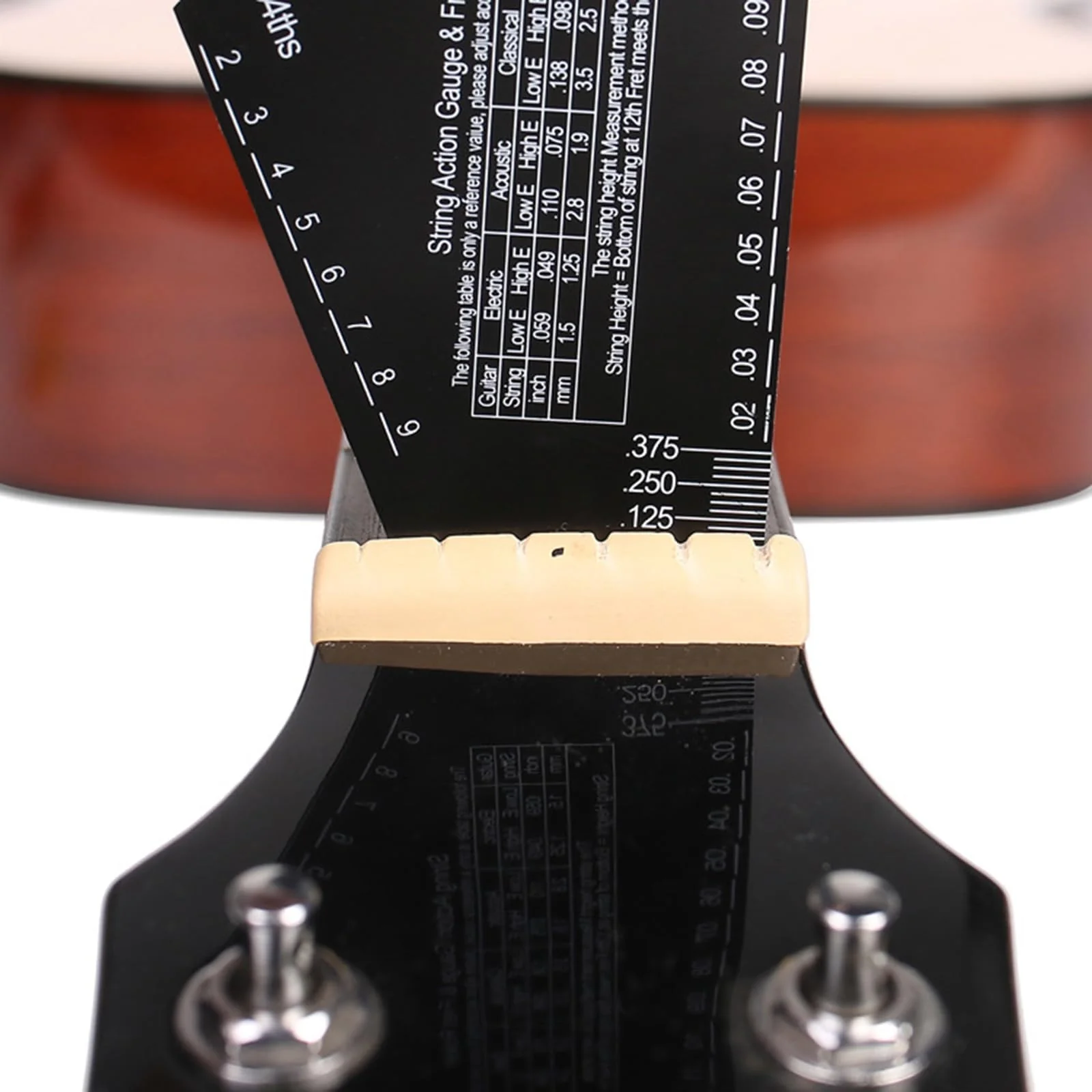 Guitar String Action Gauge String Height Ruler Guitar Fret Rocker Fret Leveling Guide High Precise Guitar Luthier Tool - Image 7