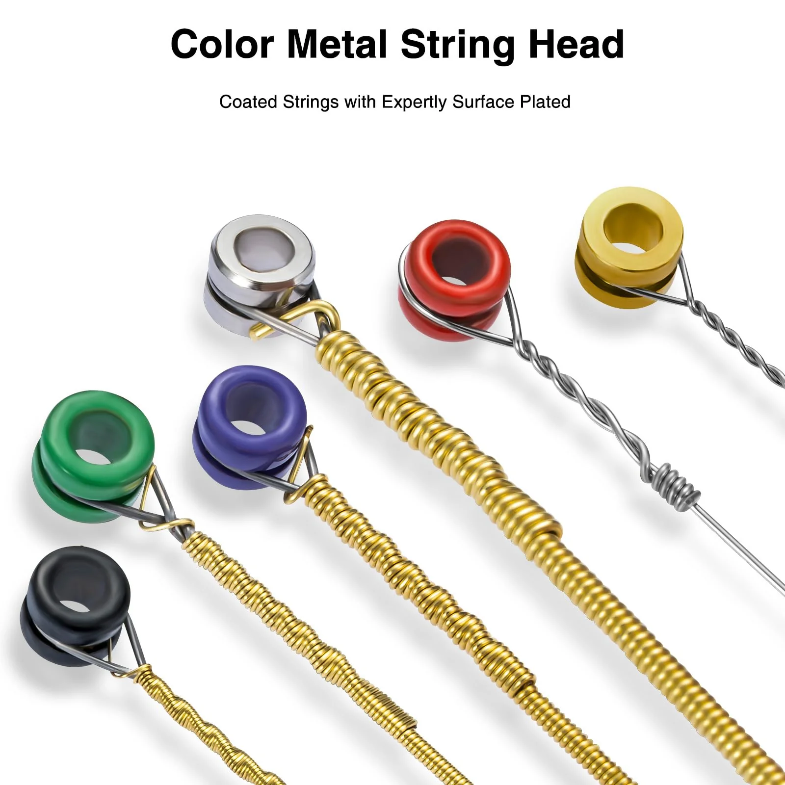 Guitar Strings, Acoustic Guitar Strings, 6 Strings Set, Hexagonal Carbon Core 75/25 Bronze, Light, 10-47, 10 Packs TX620 - Image 4