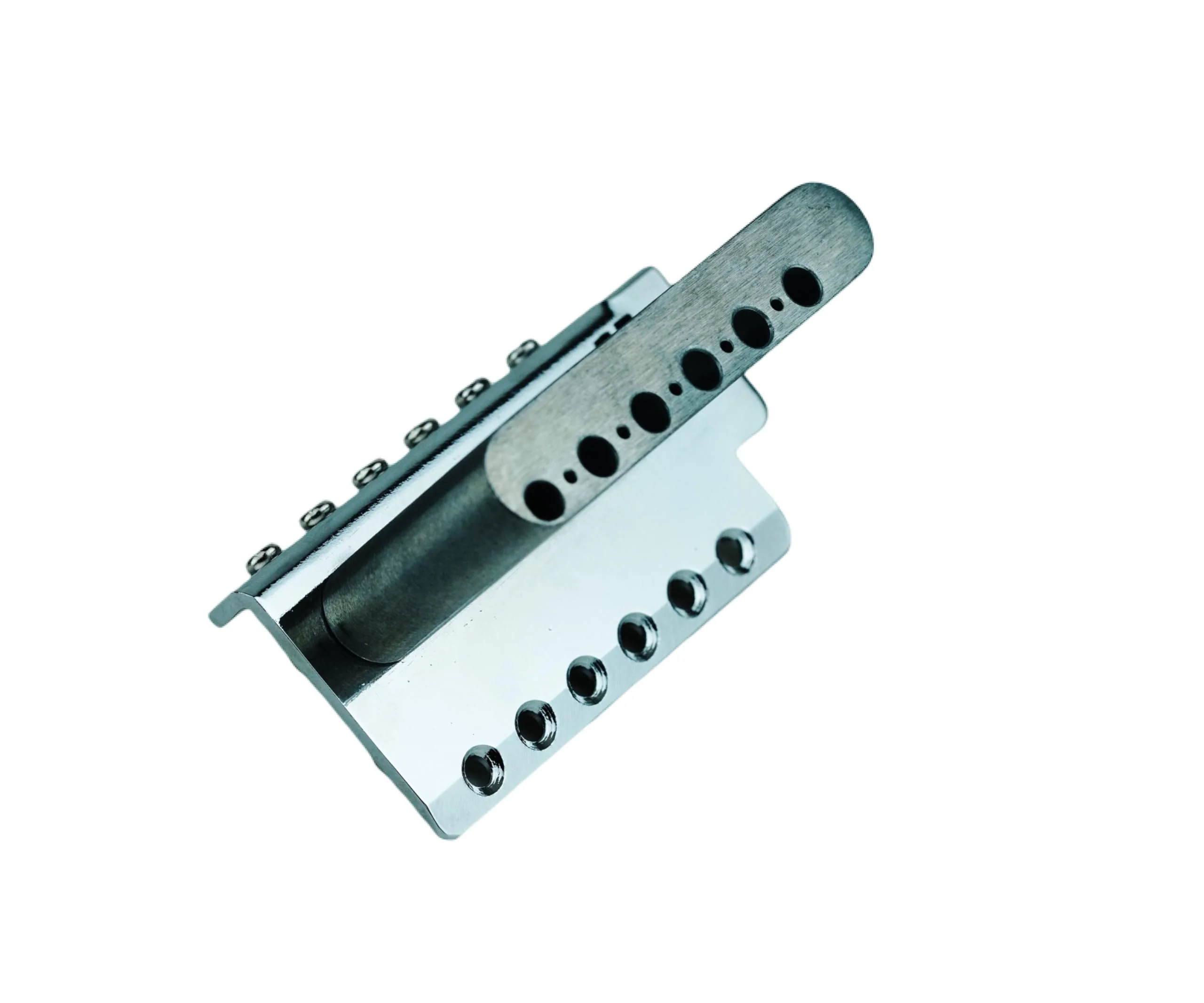 Guitar Tremolo Bridge with Zinc Alloy Saddles and Block, String Spacing 10.5MM, Pop-In Vibrato Bar, Complete Install Kit, B type B style saddle - Image 3