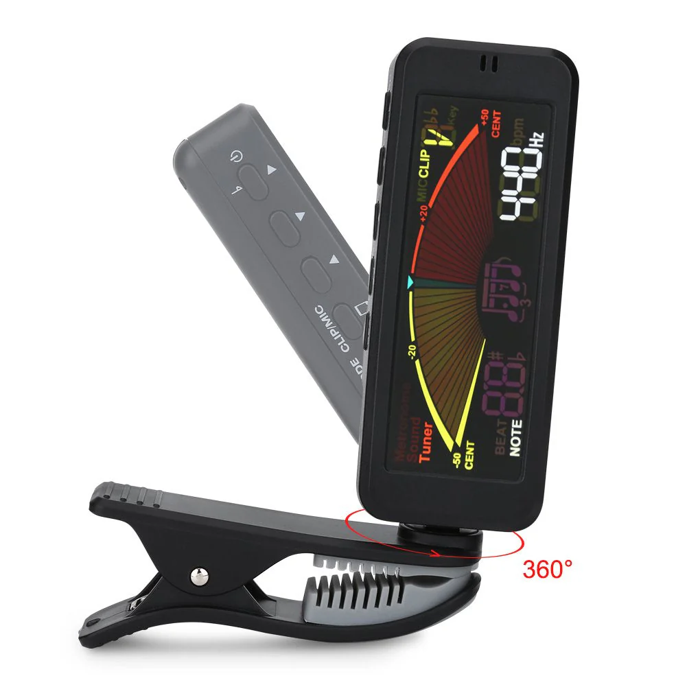 Guitar Tuners, -209 Clip-On Digital Large LCD Display Tuners for Chromatic Guitar Bass Ukulele Violin Tune - Image 5