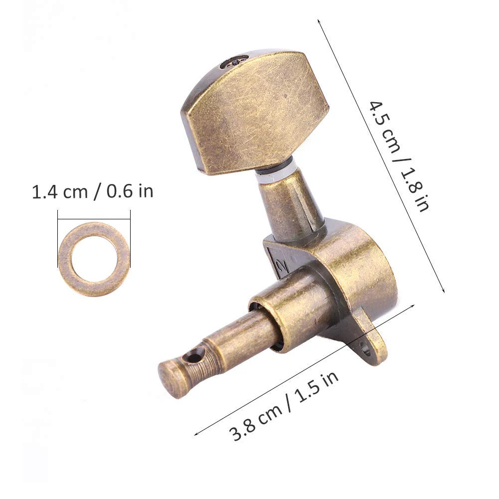 Guitar Tuning Pegs,3L3R Guitar Tuning Pegs Locking Tuners Copper Alloy Machine Heads Button Guitar String Tuning Pegs Machine Heads Tuners Set Performance Accessory - Image 8