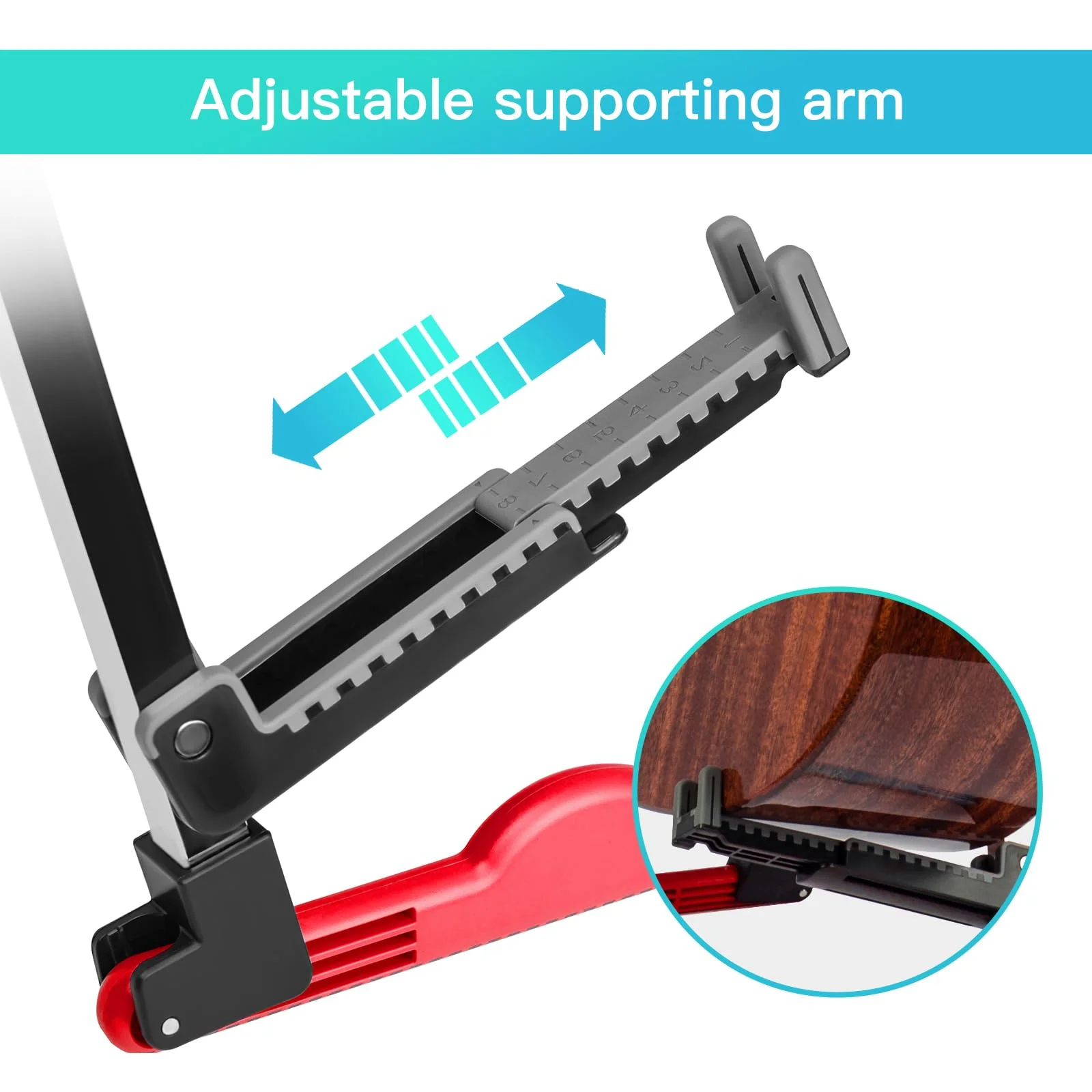 GUITTO Guitar Stand Floor Universal Folding Tripod Guitar Stands for Acoustic Electric Guitars Bass Accessories Banjo Stand GGS-03 Red - Image 5