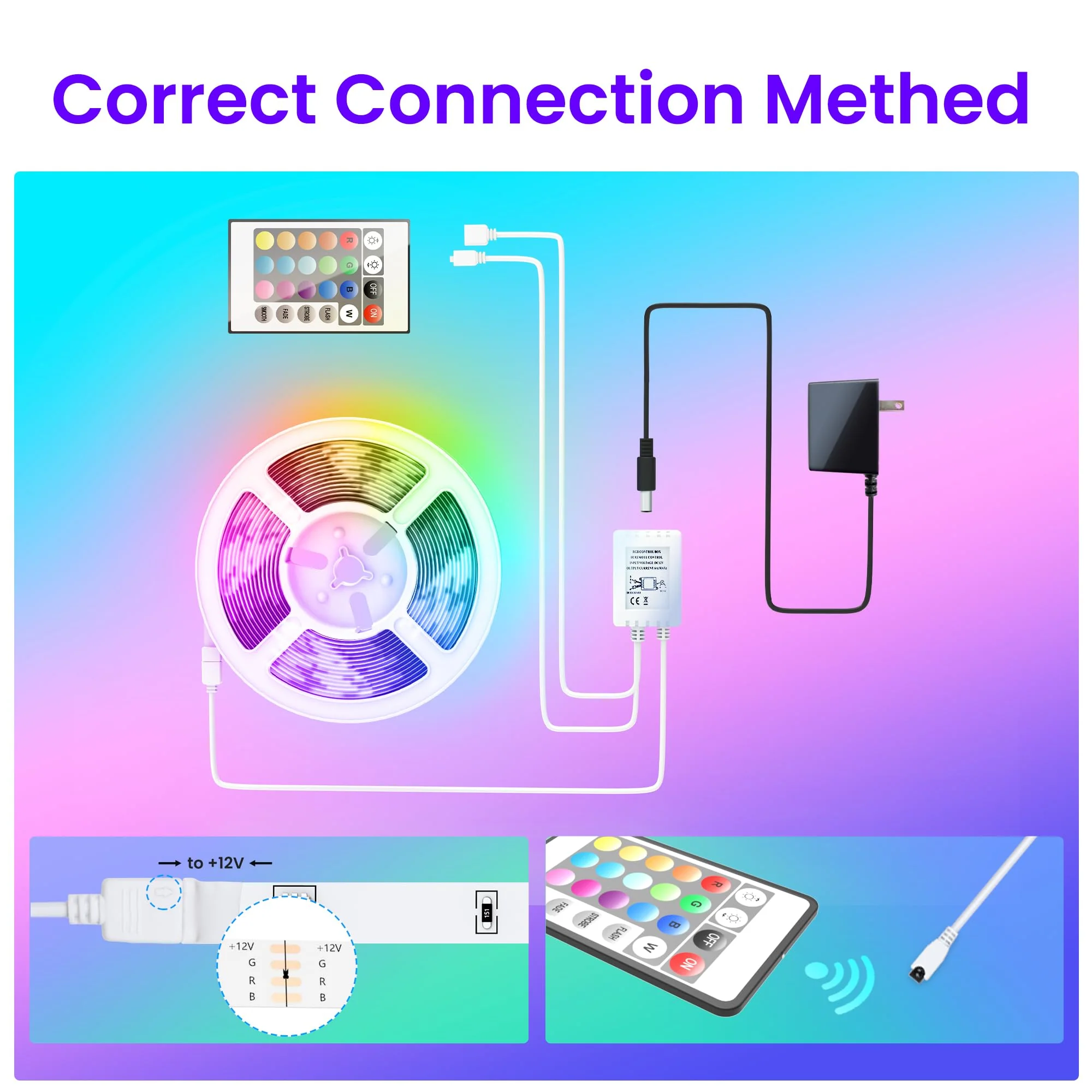 GUPUP LED Strip Lights,Rope Lights,Bluetooth APP Control,Color Changing Light Strip,Lights sync with Music,para cuarto,LED Lights for Bedroom... 100 FT - Image 7