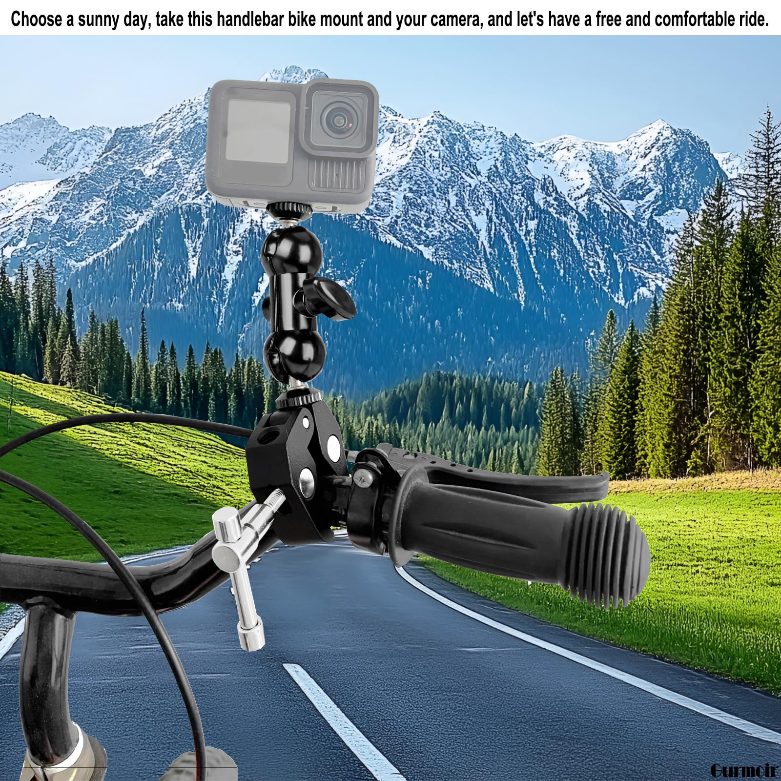 Gurmoir Action Camera Motorcycle Mount Kit with Magnetic Base for Gopro Hero 13 12 11 10 9 8/DJI Osmo Action 6/5 pro/4/Insta360 X5/X4/3/Go Pro Mini/Max/Max 2 - Image 3