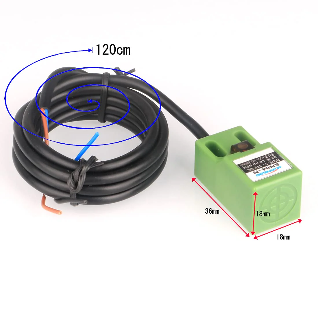 GUUZI 2pcs SN04-N DC NPN Proximity Sensor Inductive Proximity Switch Sensor Switch 5 mm 3-Wire 6-36V/DC Green-g067-sn04-n - Image 3