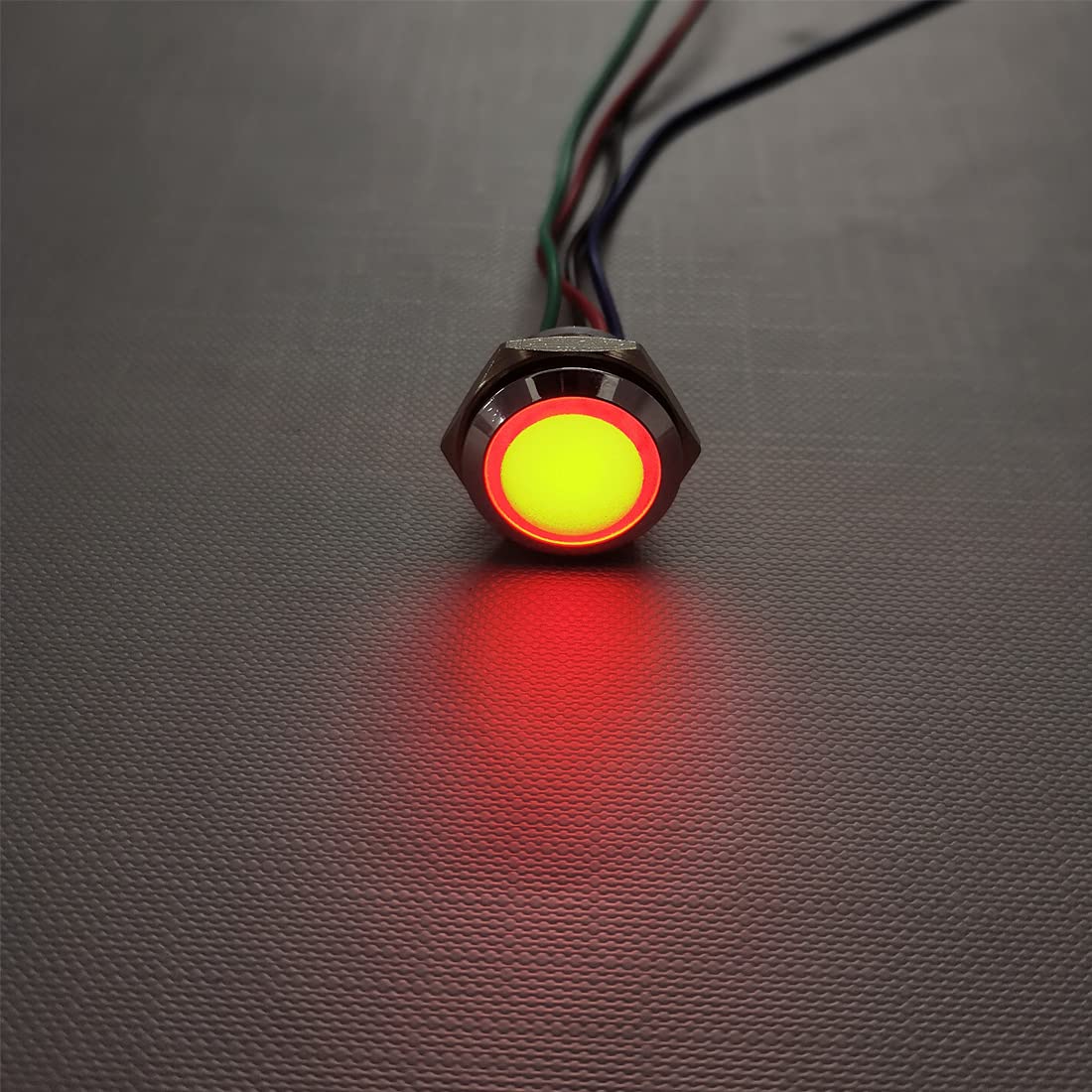GUUZI 4pcs 12V-24V RGB Triple (Red Green Blue) Metal LED Indicator Light 19 mm Waterproof Signal Lamp with Cable Red/Green/Blue-19 Mm - Image 6