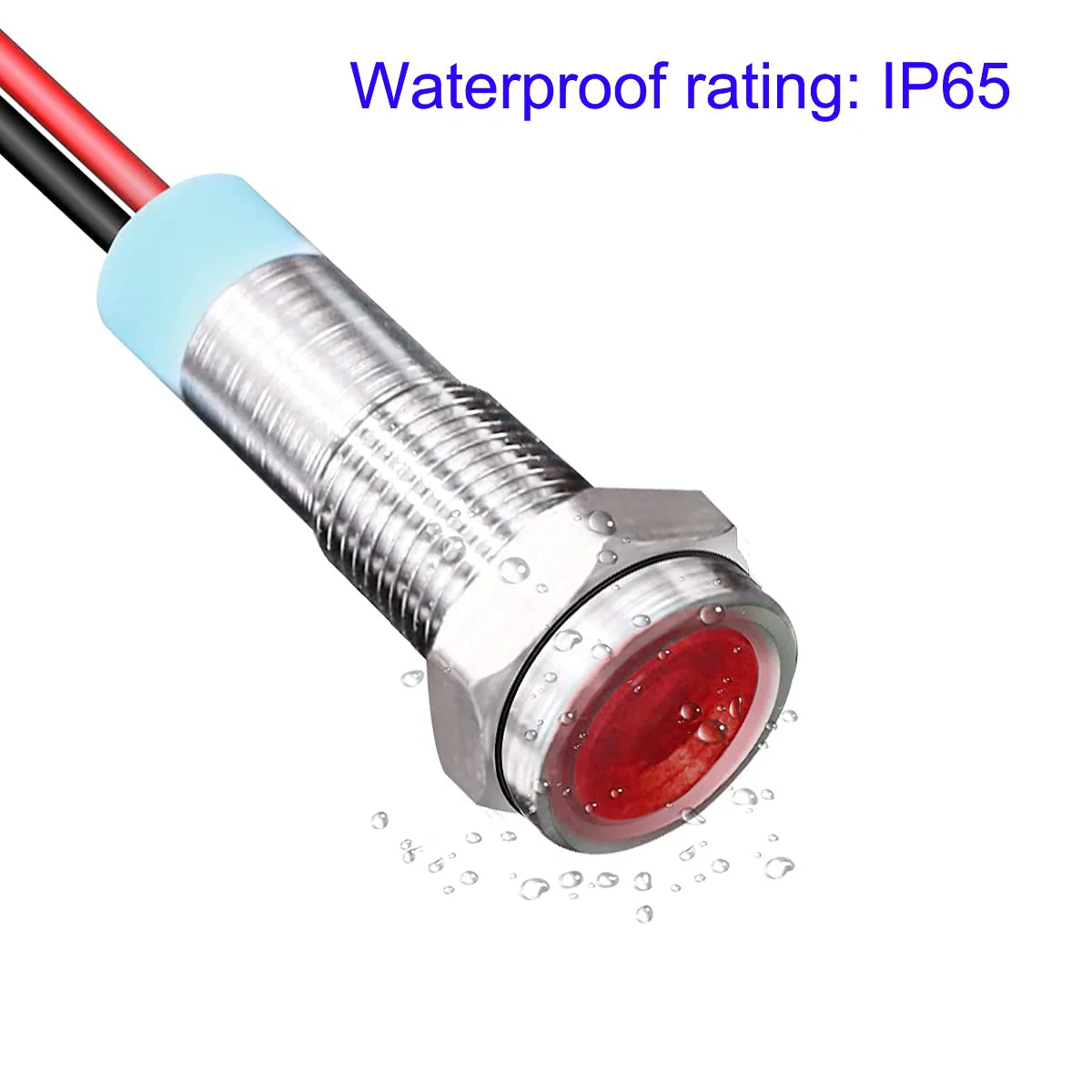 GUUZI 6pcs 220V-230V 6 mm LED Panel Pilot Dash Warning Light Indicator Light Lamp Pilot Dash Bulbs Directional (Red/Blue/White) Red / Blue / White - Image 3
