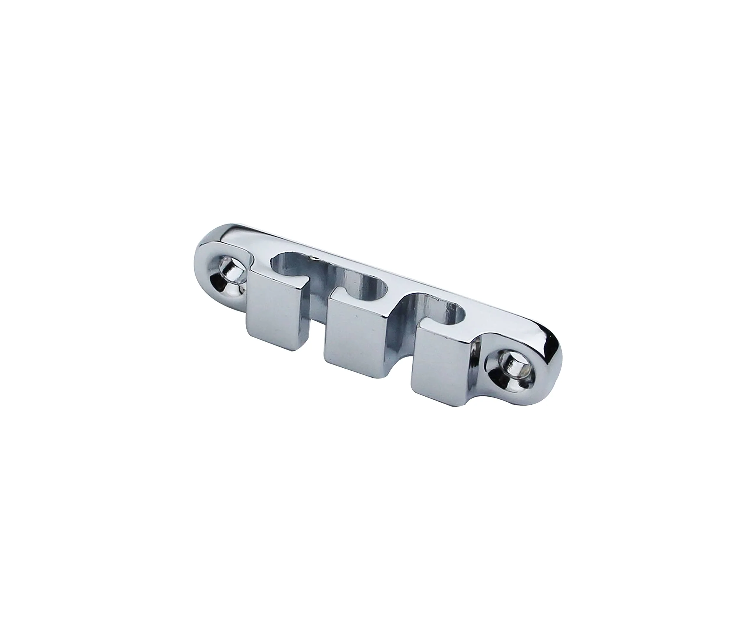 Guyker 2Pcs 3-String Retainer/String Guide for Electric Bass Head Retainer String Tree String Buckle Guide Groove Bass String SR5, Chrome - Image 2
