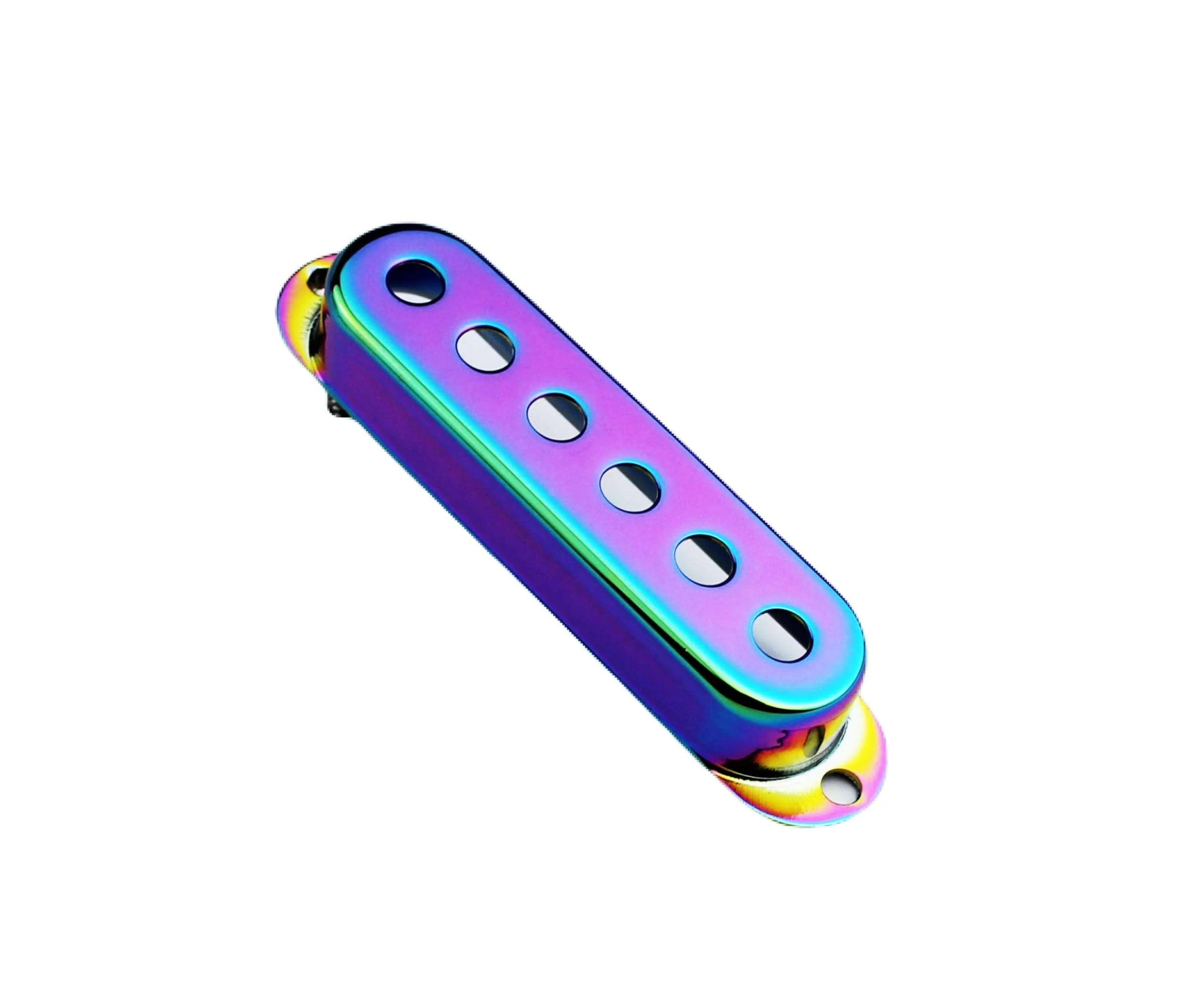 Guyker 3Pcs Single Coil Guitar Pickup Covers (52mm Pole Spacing), Copper Pickup Mounting Ring Set Guitar Accessories Replacement Part, (PS001, Chameleon Rainbow) PS001, Chameleon Rainbow - Image 2