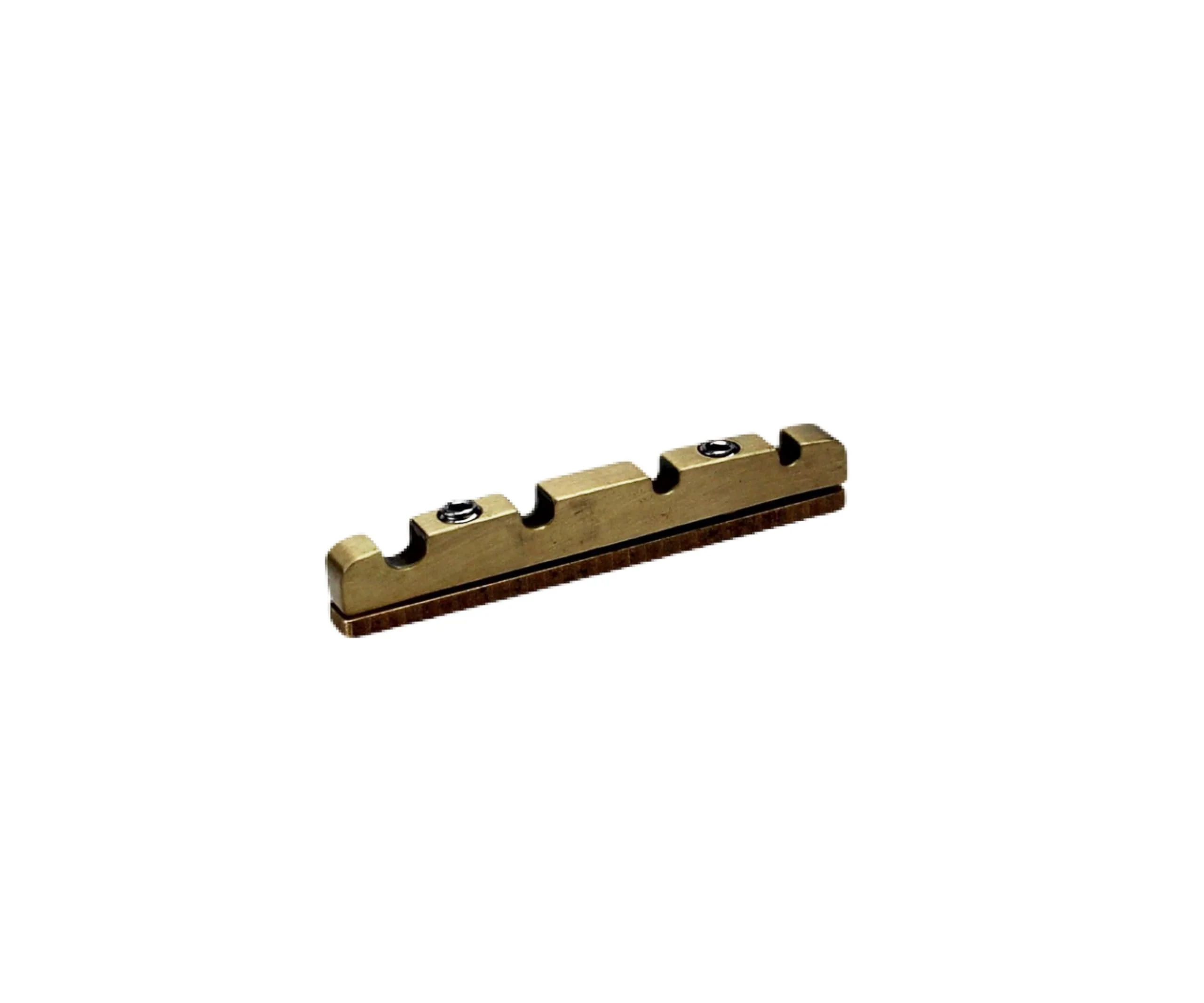 Guyker 4 String Bass Guitar Nut, Adjustable Height Bell Brass Nut Length 38mm Split Regulation Replacement Parts for Jazz Bass, Nut-4BX - Image 4