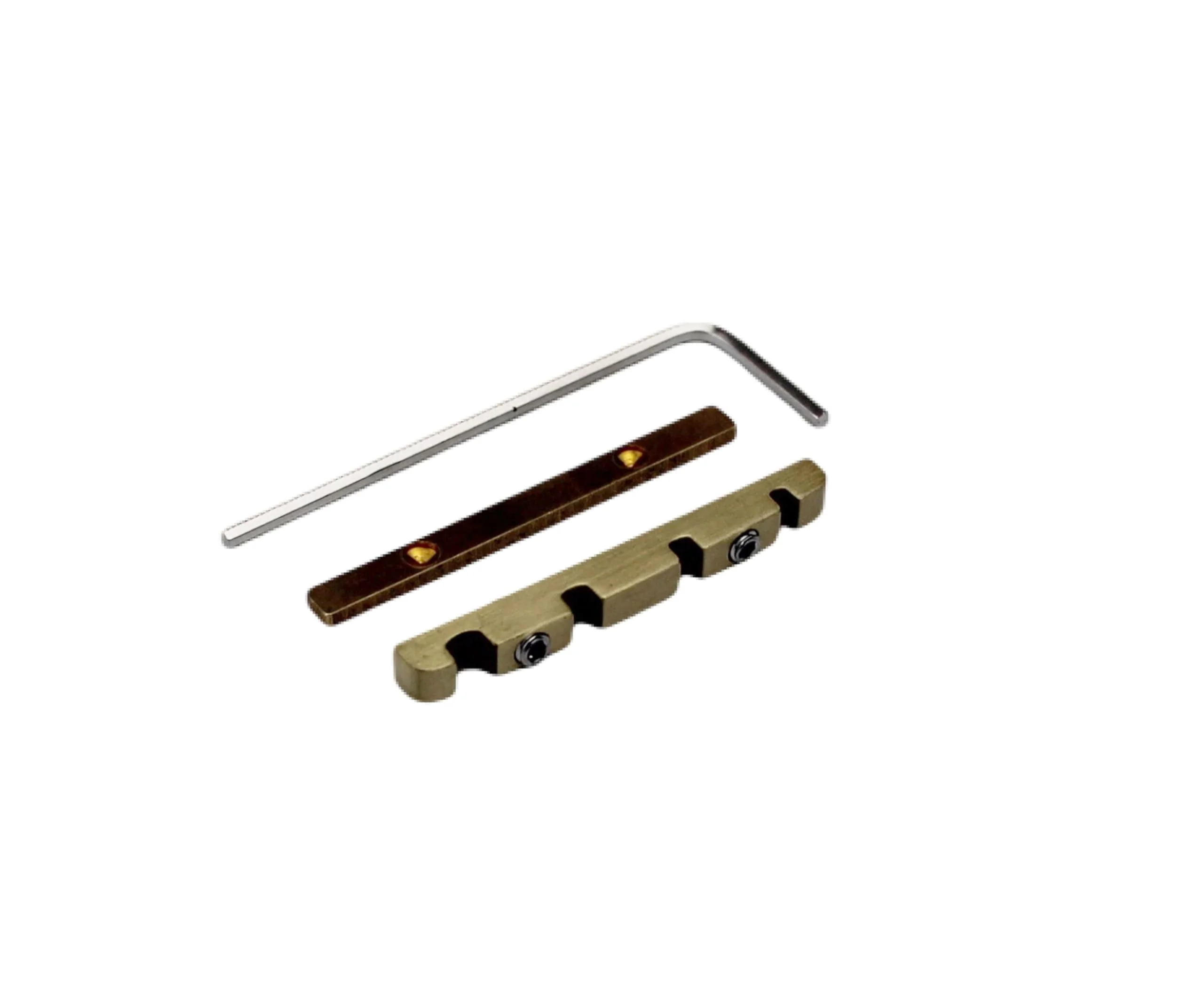 Guyker 4 String Bass Guitar Nut, Adjustable Height Bell Brass Nut Length 38mm Split Regulation Replacement Parts for Jazz Bass, Nut-4BX - Image 5
