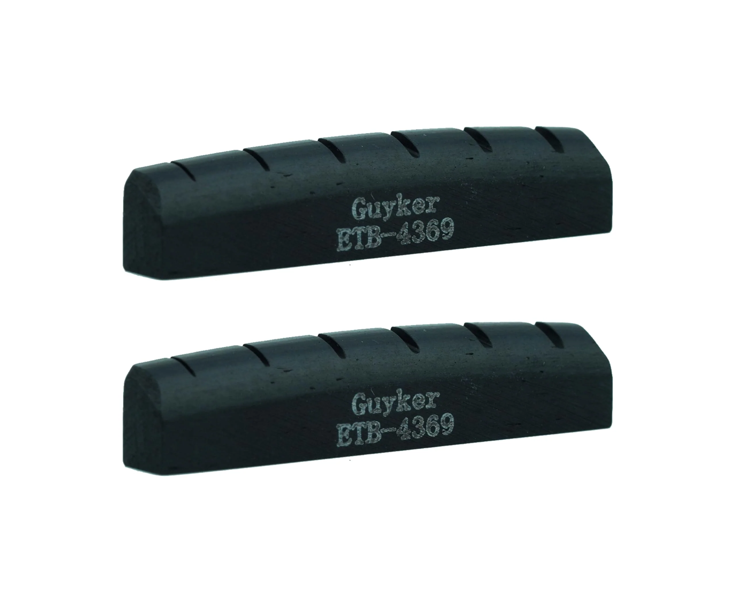 Guyker 43mm Guitar Bone Nut - Black Pre-Slotted Bone Nuts for 6 String LP Les Paul Style Electric Guitar Replacement Parts Accessories 43mm*6mm*9mm (2 Pieces), ETB-4369 ETB-4369 Black 43mm, 2PCS - Image 2