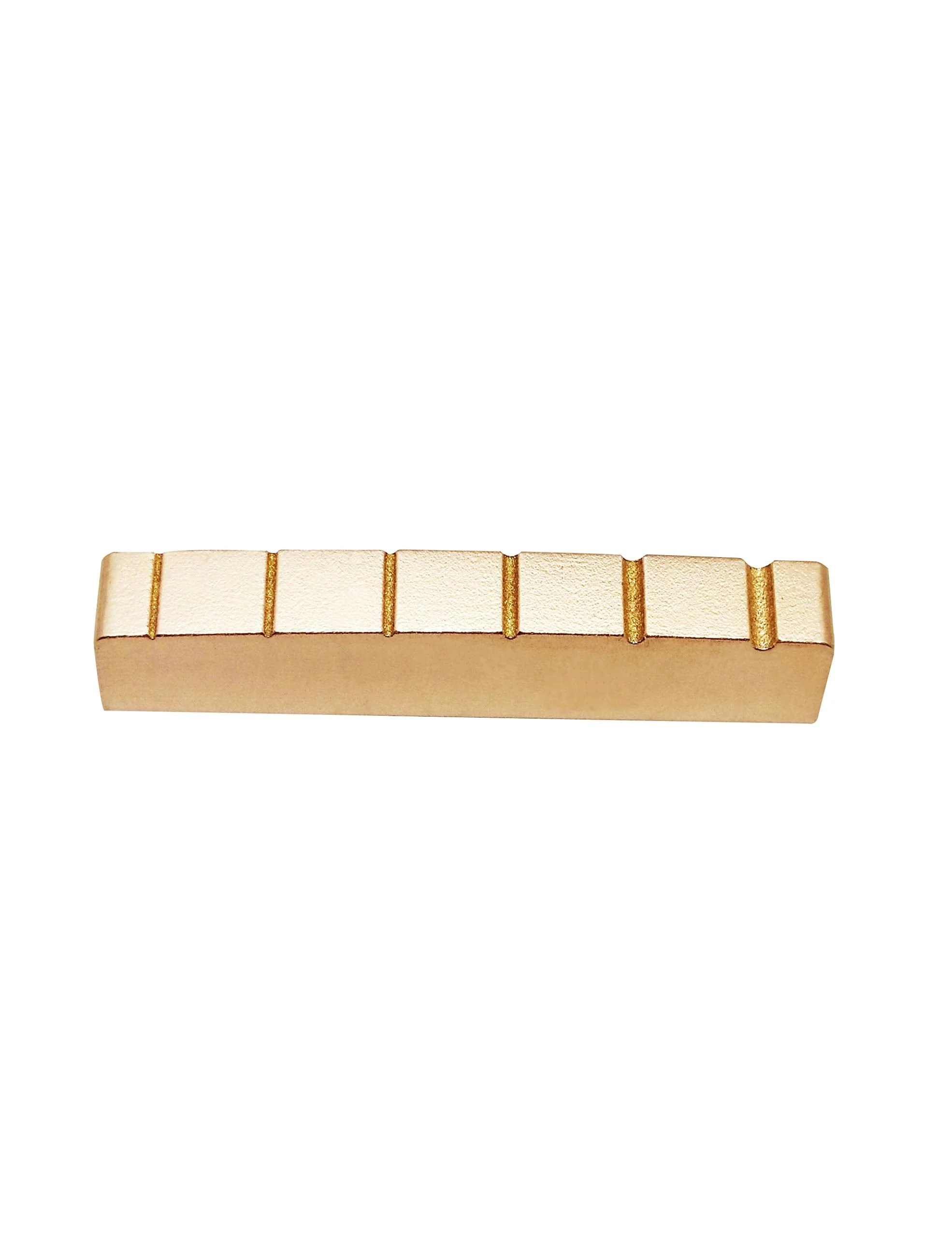Guyker 43mm Guitar Nut - Pre-Slotted Brass Nuts Replacement Compatible with 6 String Electric Bass Guitar 43mm Brass - original - Image 2