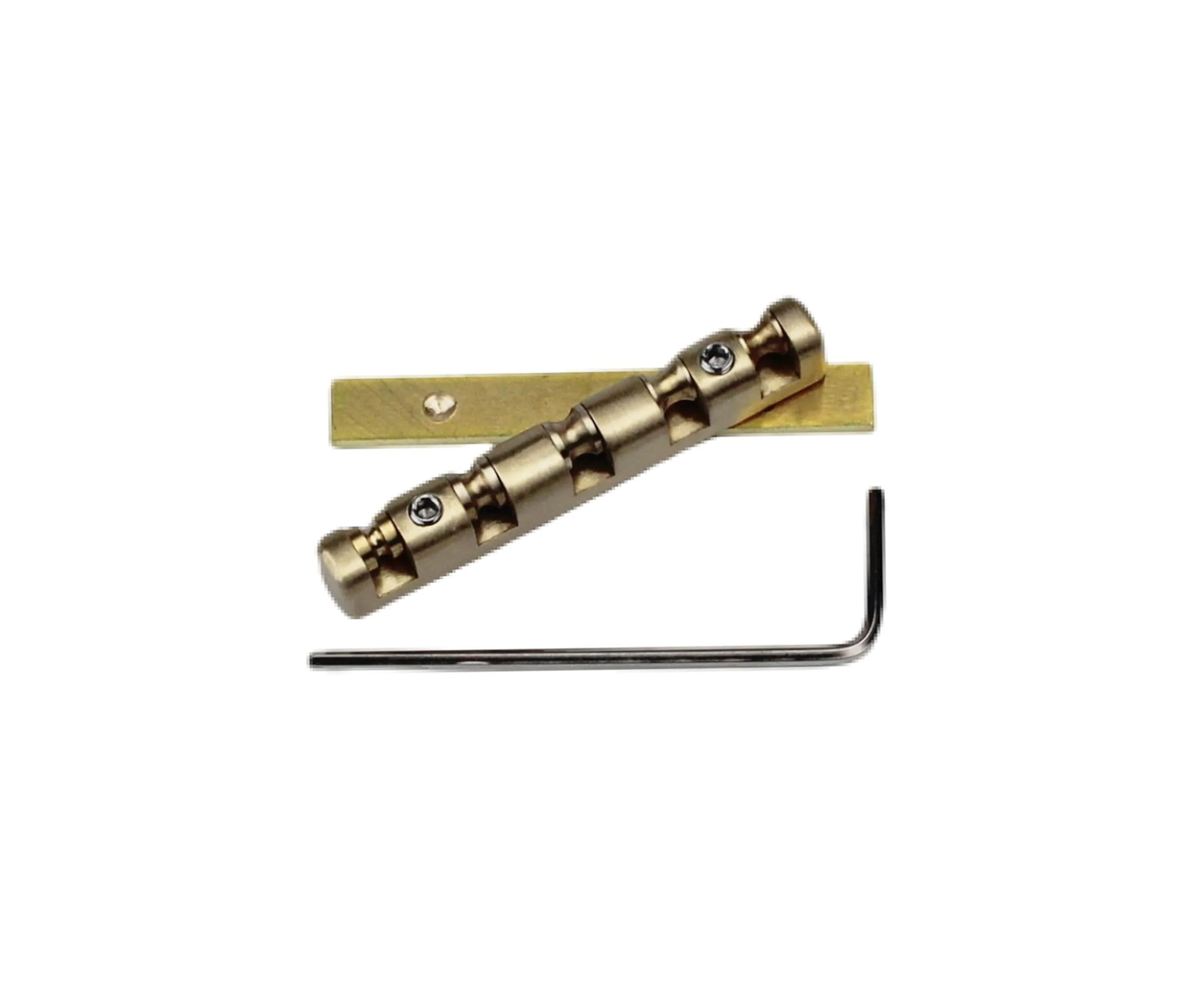 Guyker 5 String Bass Guitar Nut, Height Adjustable 45mm Brass Roller Nut Split Regulation Replacement Parts - Image 3