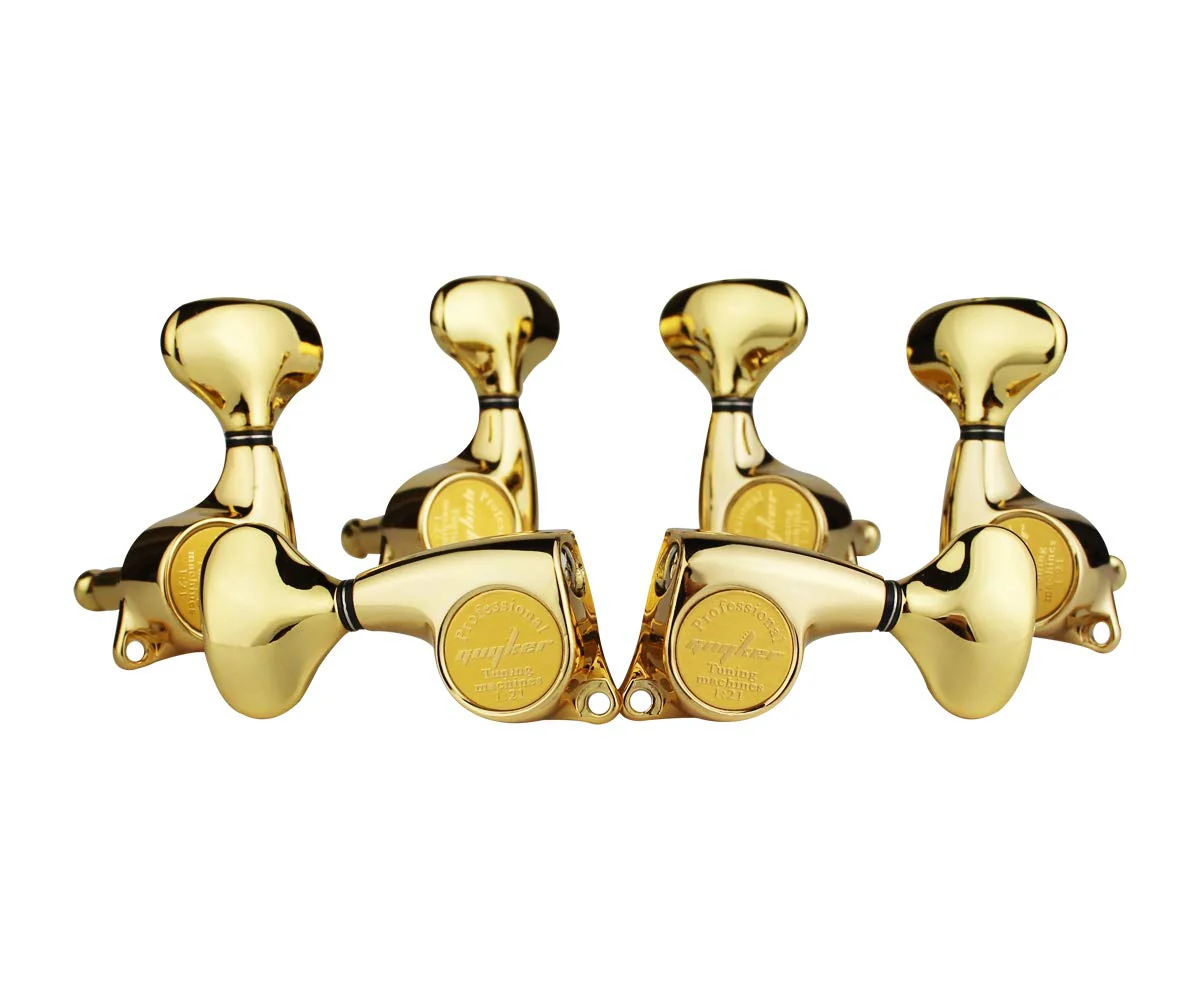 Guyker 6Pcs Guitar Machine Heads (3L + 3R) – 1:21 Sealed Tuning Key Pegs Tuners Set Replacement for ST TL SG Style Electric or Acoustic Guitars – Golden - Image 2