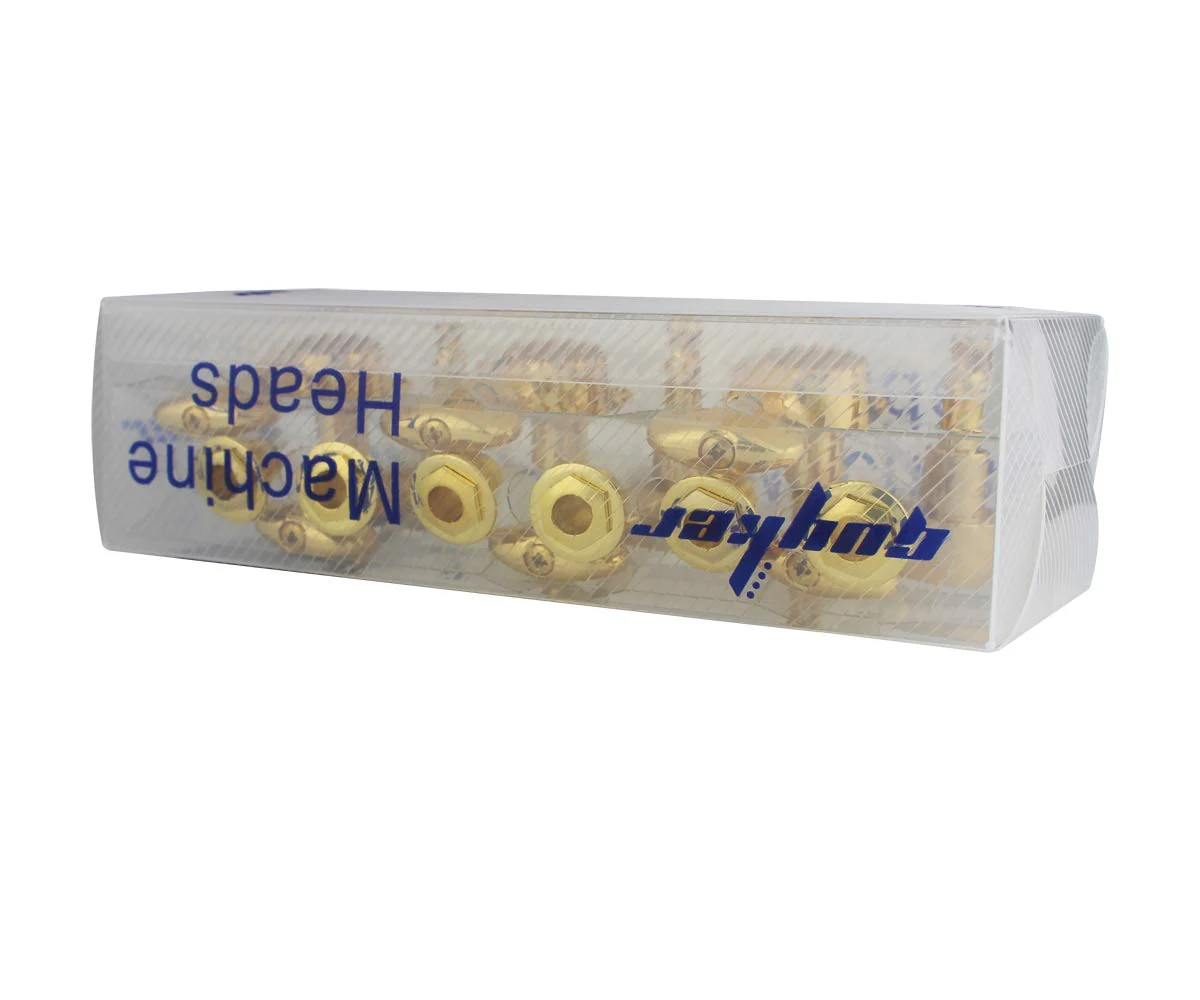 Guyker 6Pcs Guitar Machine Heads (3L + 3R) – 1:21 Sealed Tuning Key Pegs Tuners Set Replacement for ST TL SG Style Electric or Acoustic Guitars – Golden - Image 5