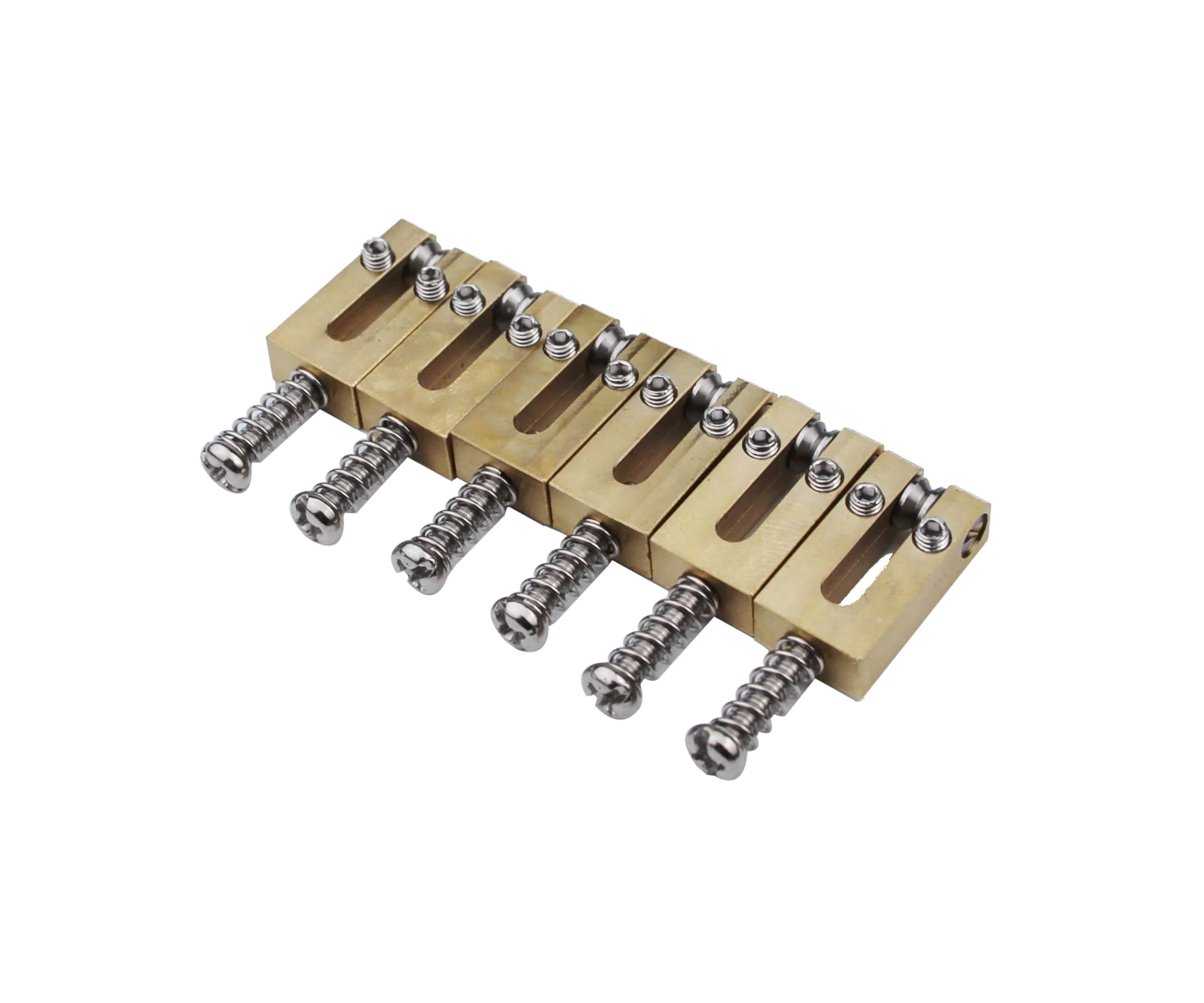 Guyker Brass Bridge Saddles - 10.5mm Roller Bridge Saddles Tremolo System Bridges Set Replacement for ST/TL Tele Strat Electric Guitar (Rectangle Type) String spacing: 10.5mm - new version - Image 3