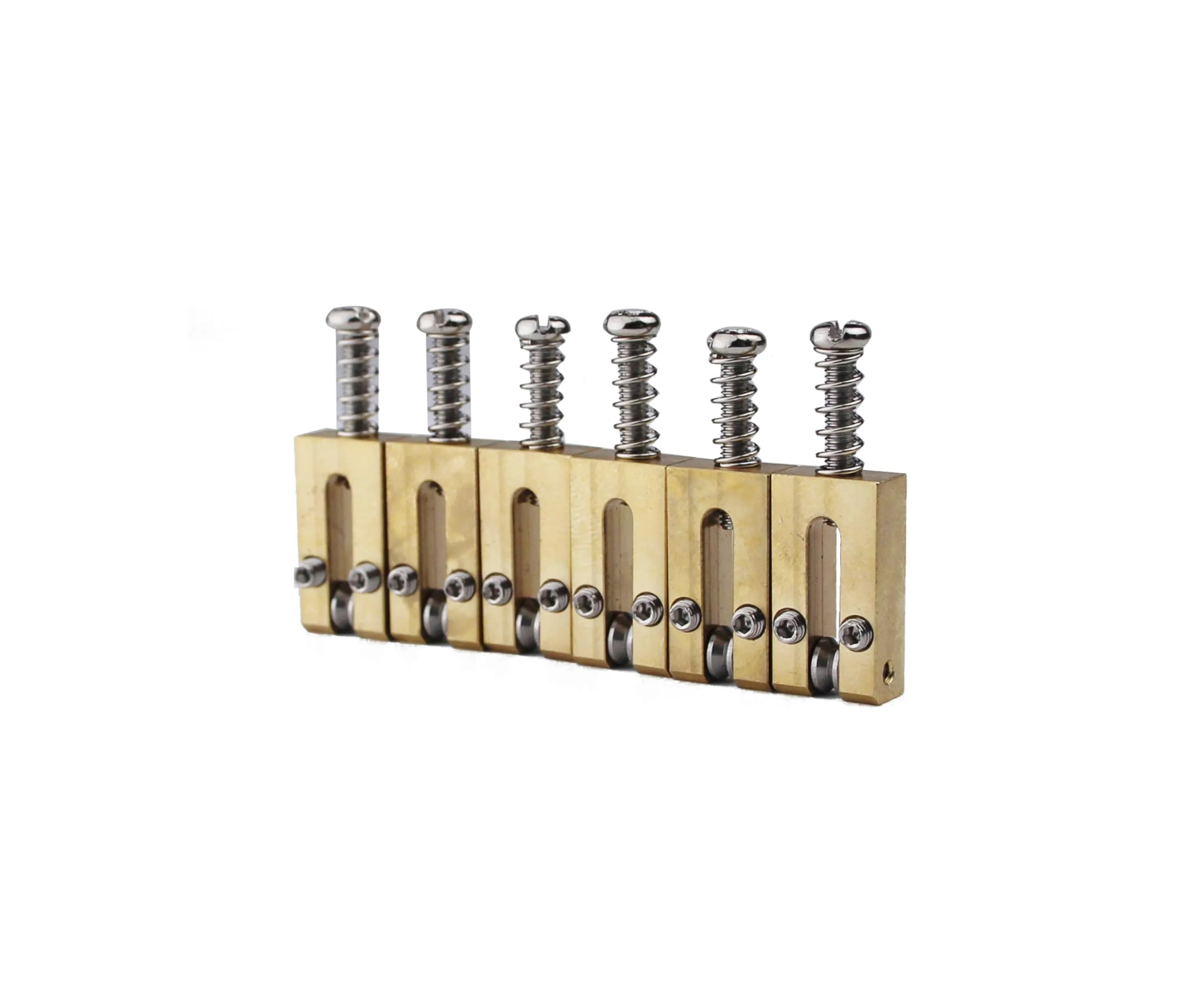 Guyker Brass Bridge Saddles - 10.5mm Roller Bridge Saddles Tremolo System Bridges Set Replacement for ST/TL Tele Strat Electric Guitar (Rectangle Type) String spacing: 10.5mm - new version - Image 4
