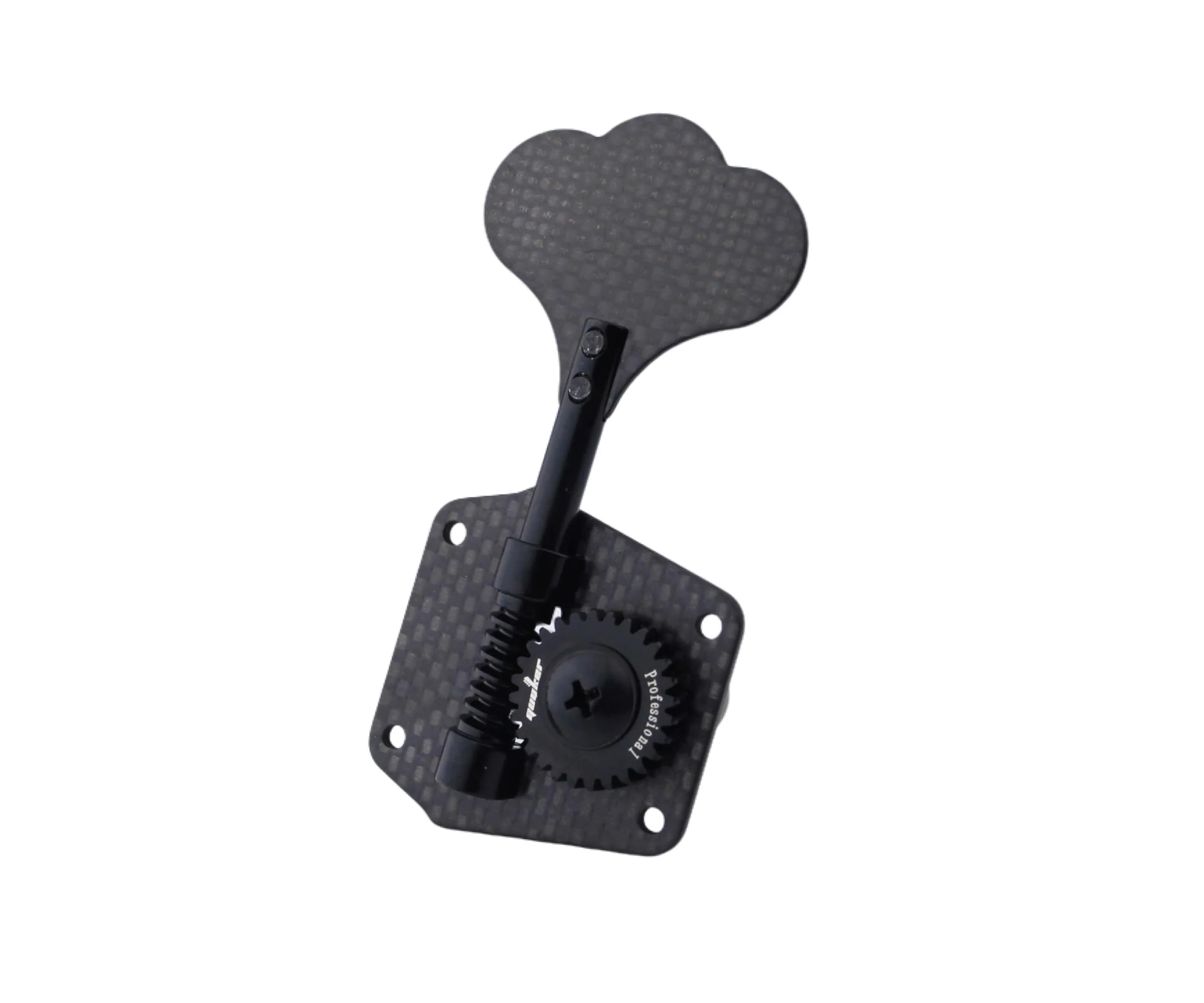 Guyker Carbon Fiber Bass Tuners (4 for Right) - 1:28 Ratio Gear Open Frame Machine Head Tuning Key Pegs Replacement for Electric Jazz Guitar Bass or Precision Instruments, Black 4 for Right - Image 4