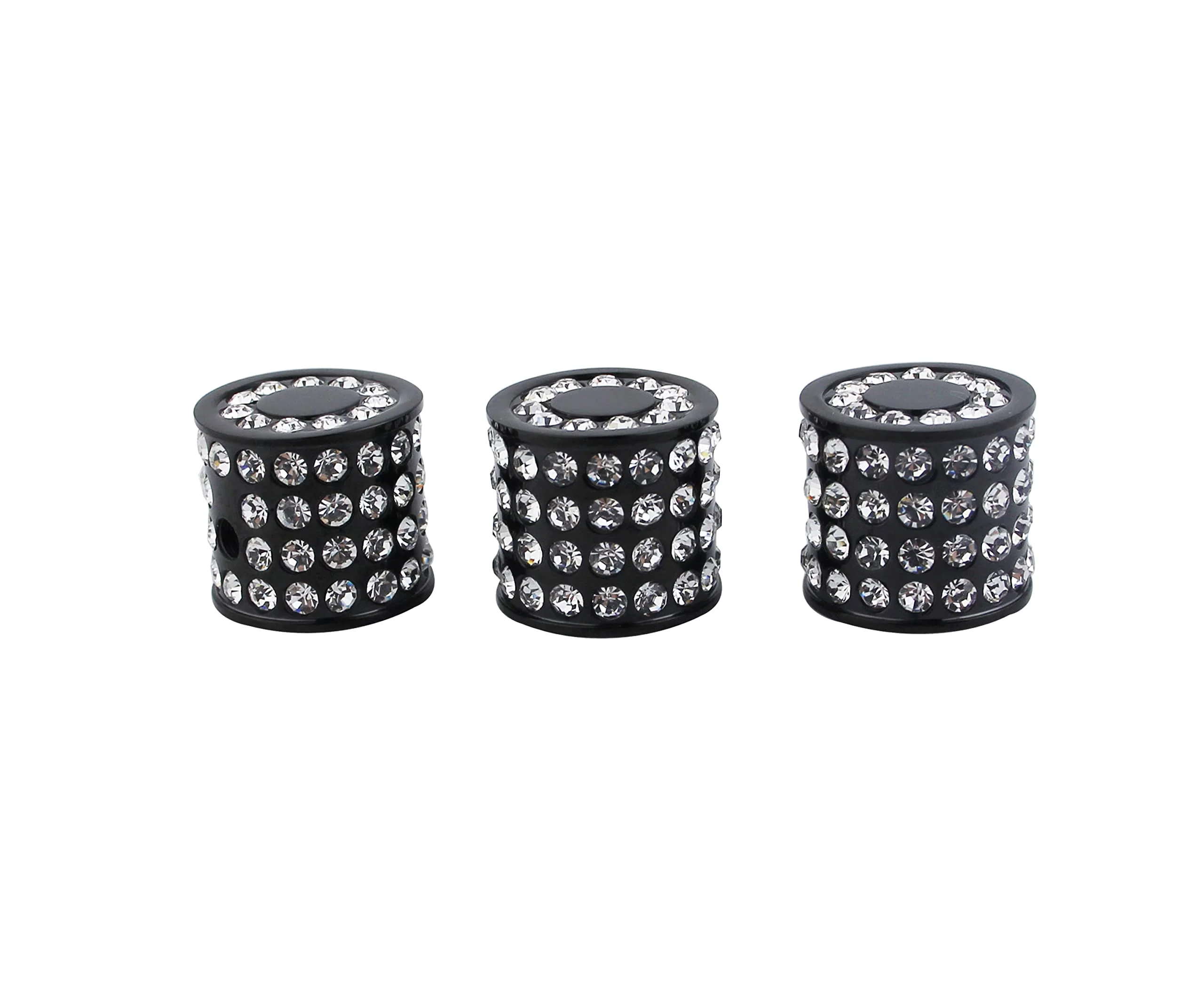 Guyker Diamond Style Guitar Bass Potentiometer Control Knobs with 6mm Dia. Shaft Pots - Stainless Steel Dome Speed Tone Volume Knob Replacement for Electric Guitar or Precision Bass - Black, CKB014 - Image 2