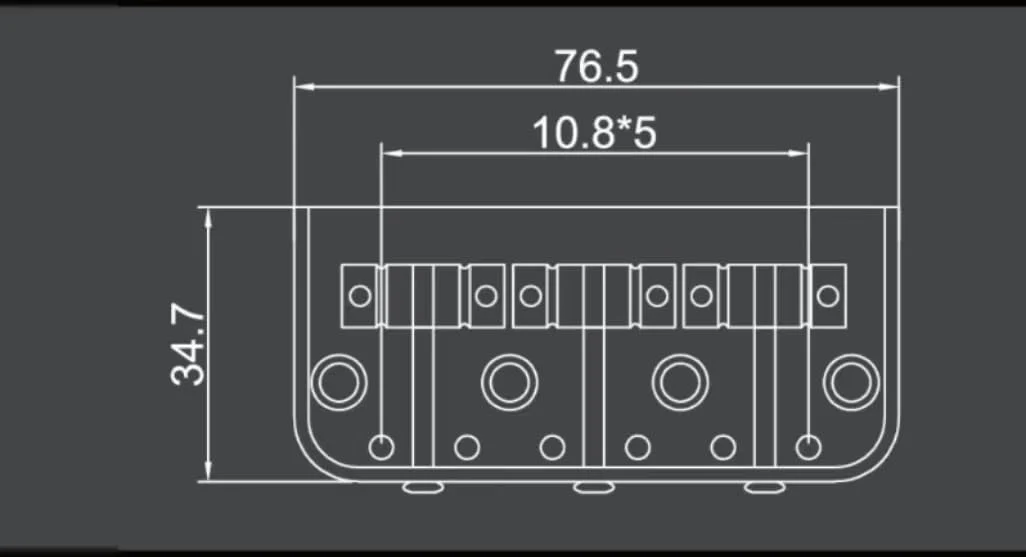 Guyker Fixed Short Bridge Assembly with Brass Compensated 3-Saddle and Steel Base Plate Compatible with Vintage TL Start ST Electric Guitar, GT02 GT02 chrome - Image 4