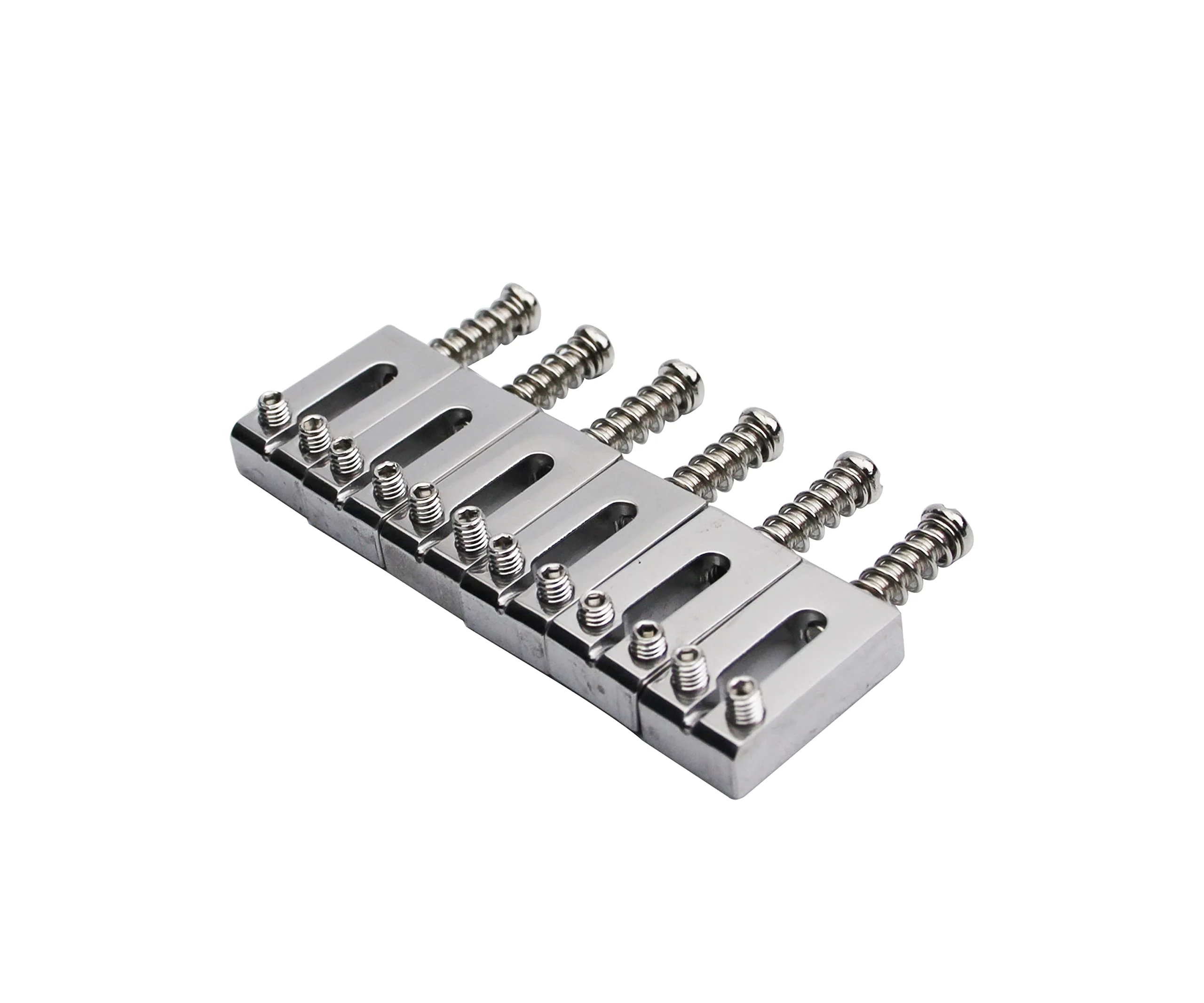 Guyker Guitar Bridge Saddles (Set of 6) - 10.5MM Stainless Steel Polished Modern Guitar Tremolo Bridge Saddles Compatible with Strat ST Electric Guitar 10.5mm, 6 Piece - Image 3