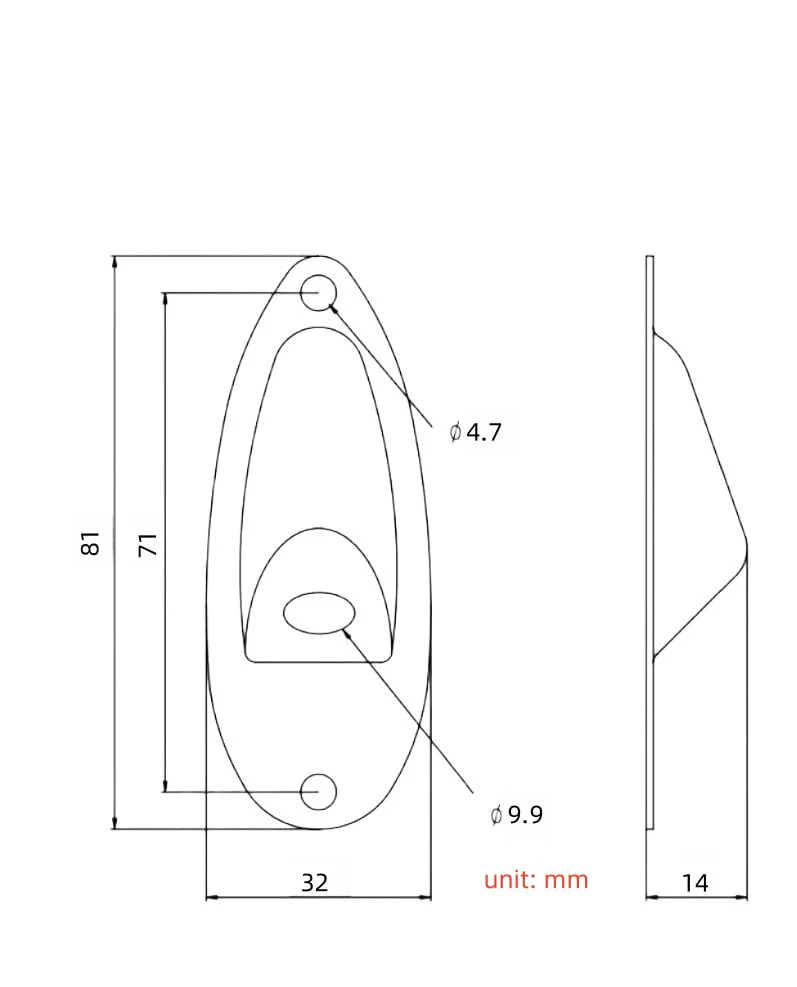 Guyker Guitar Input Jack Plate, Iron Oval Boat Shape Jackplate Socket Ferrule Output Curved GJ008 Rainbow + GJ007 Cover Combo Set for Electric Guitar Bass Replacement Parts GJ007+GJ008 rainbow - Image 2