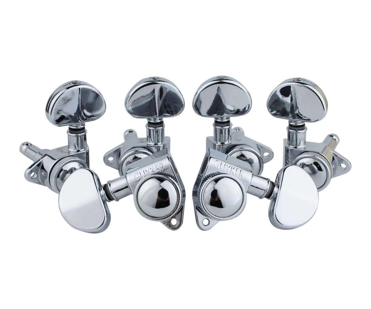 Guyker Guitar Locking Tuners (3L + 3R) - 1:21 High End Roto-Grip Rotomatic Lock String Tuning Key Pegs Machine Head with Big Handle Replacement - Chrome - Image 2