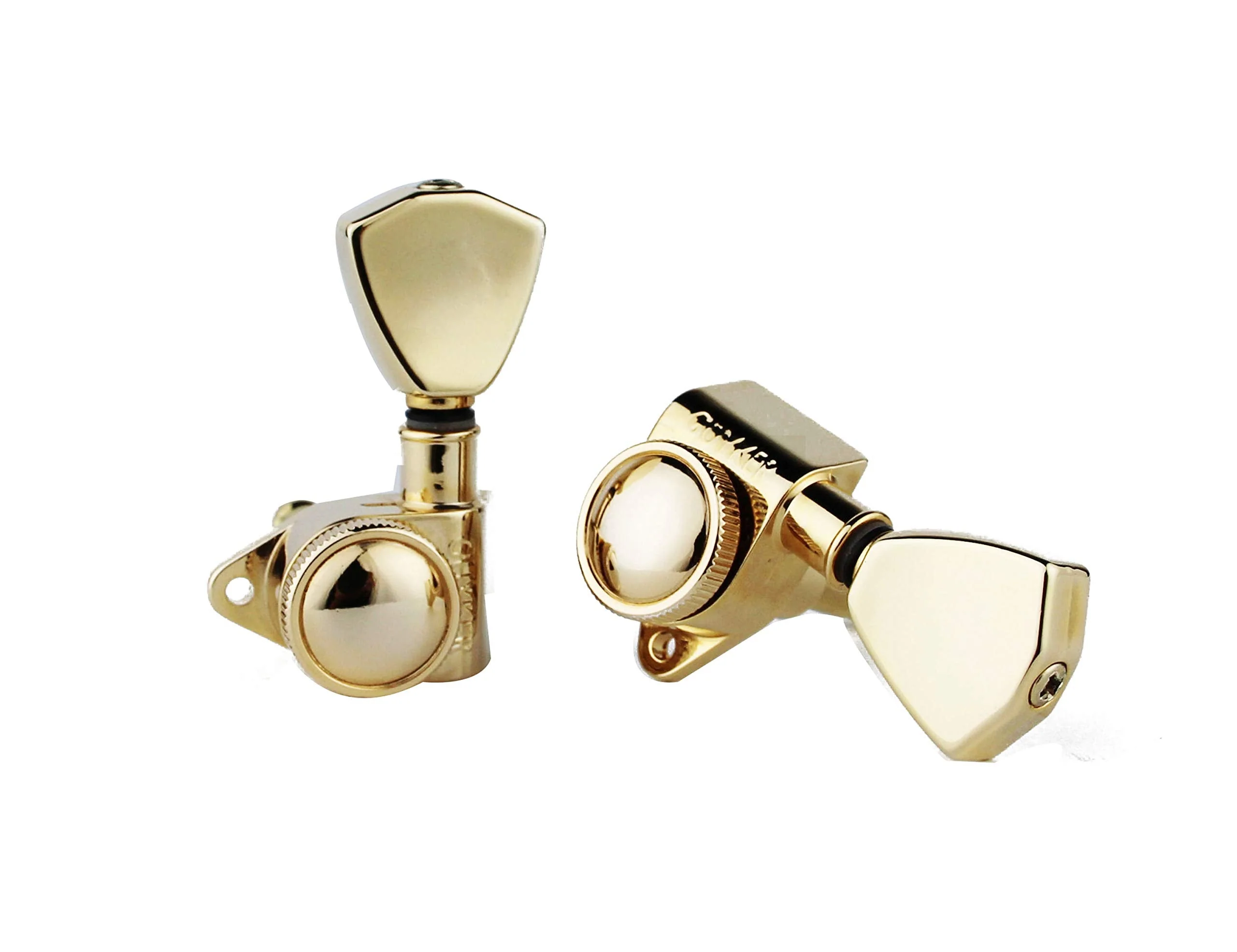 Guyker Guitar Locking Tuners (3L + 3R Handed) - 1:21 Models Rear Lock String Tuning Key Pegs Machine Head with Trapezium Handle Replacement for Electric, Folk or Acoustic Guitars - Gold Golden - Image 5