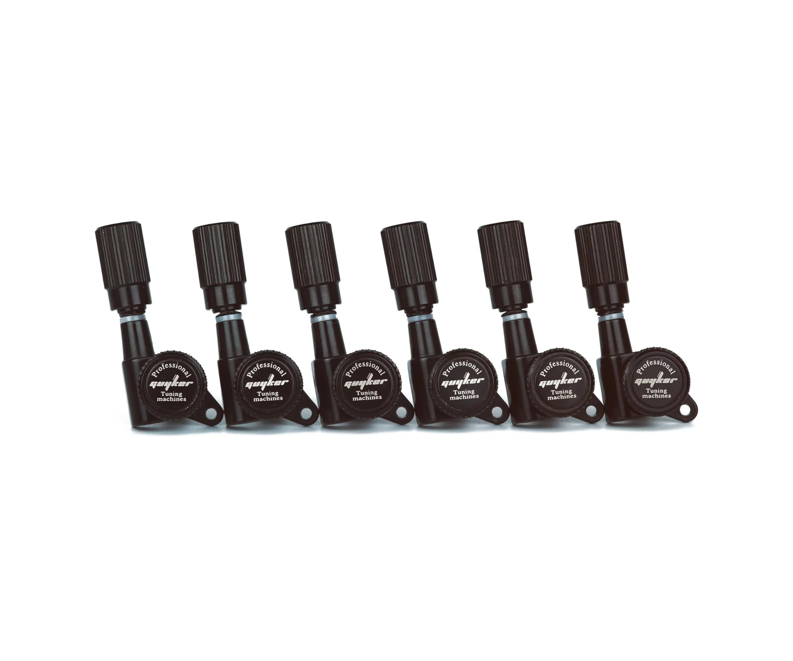 Guyker Guitar Locking Tuners (6 for Right) - 1:18 Pro Lock String Tuning Key Pegs Machine Head Set Replacement for ST TL SG LP Style Folk Classical Acoustic Electric Guitar (GK11SP, Black) 6 for Right - Image 2